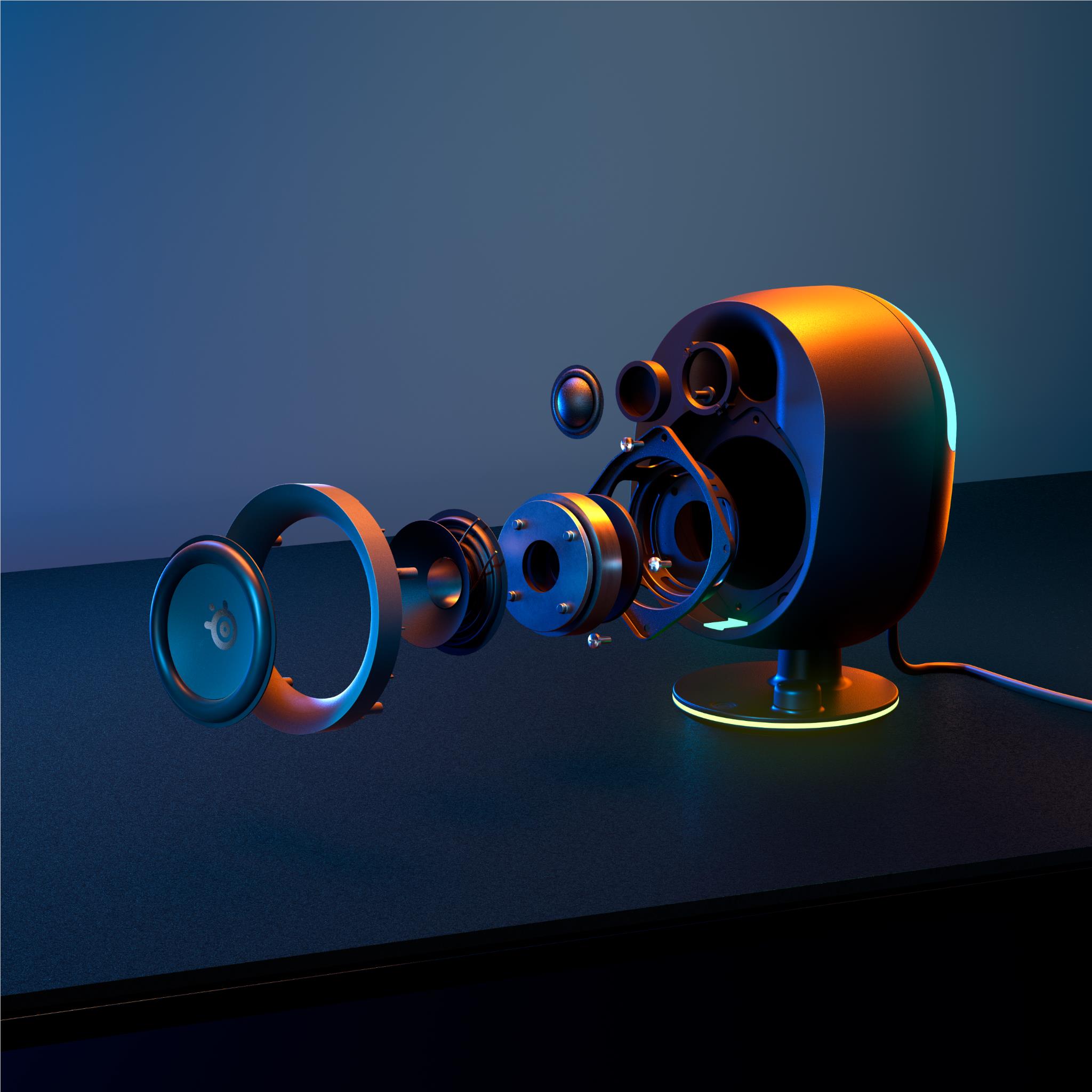 SteelSeries Arena 7 Immersive 2.1 Gaming Speaker System with