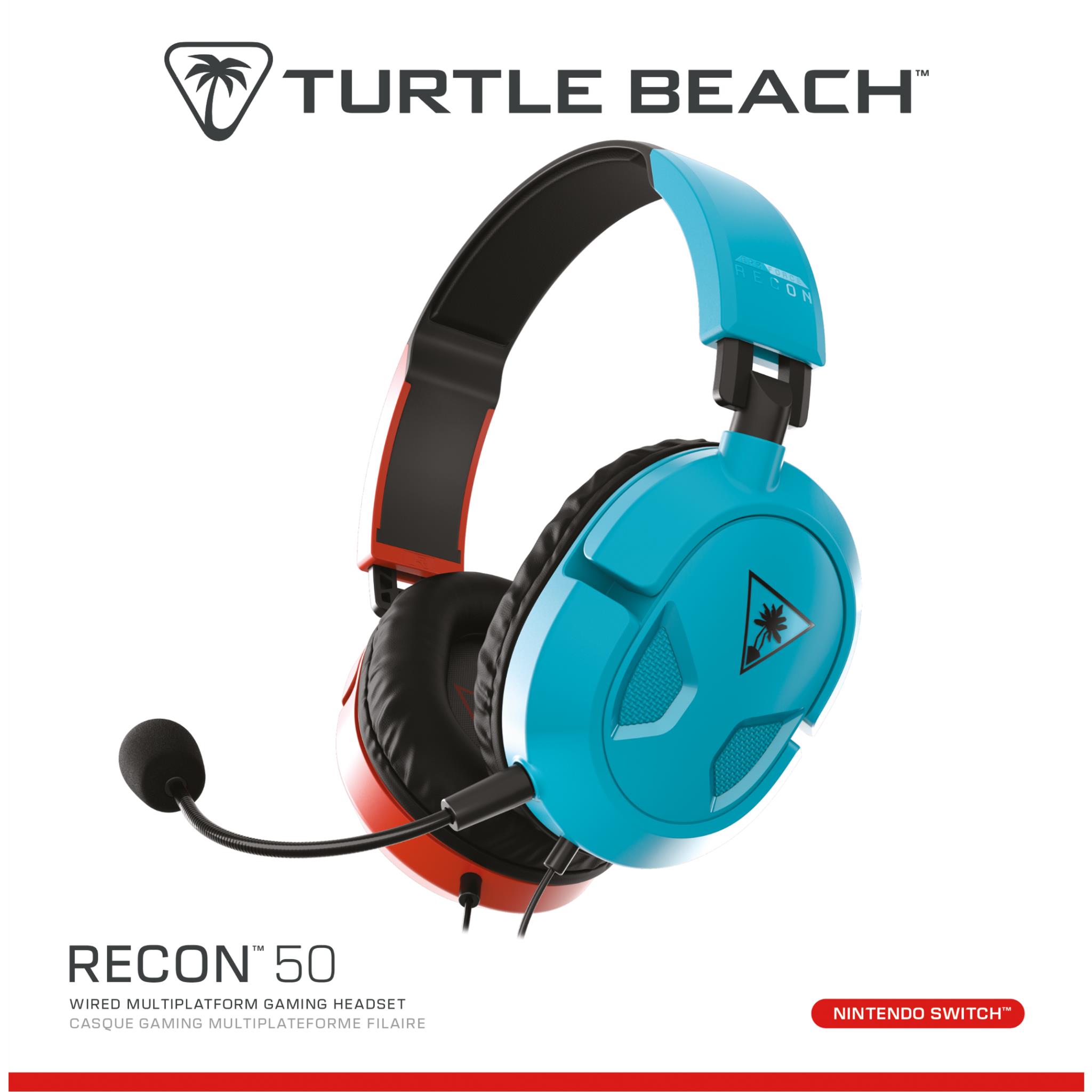 TURTLE BEACH RECON 50 RED BLUE HEADSET JB Hi Fi