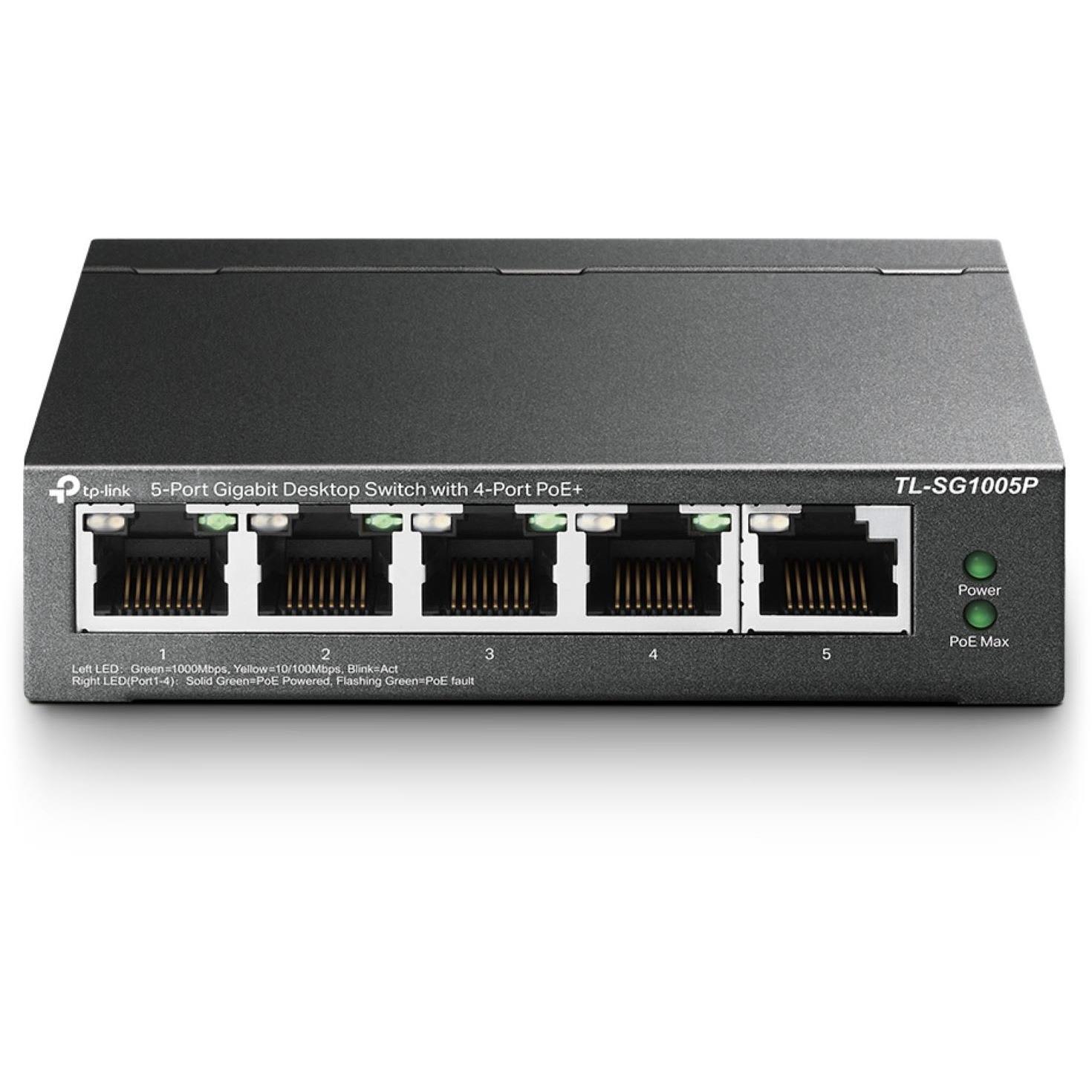 TP-Link 5-Port Gigabit Desktop Switch with 4-Port PoE - JB Hi-Fi