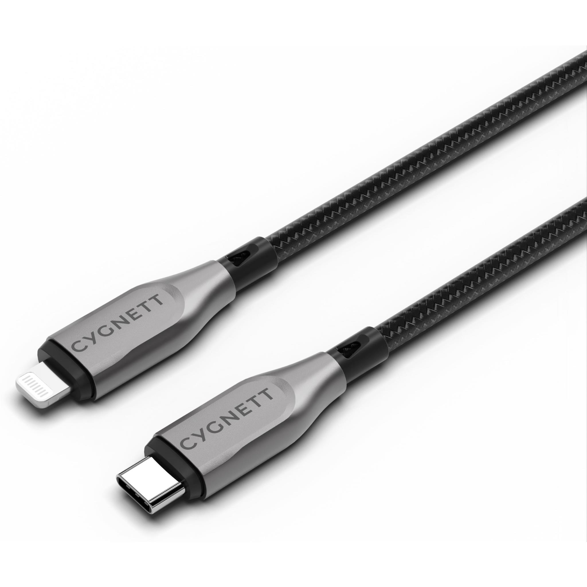 Cygnett Armoured Lightning to USB-C Cable 3M (Black)