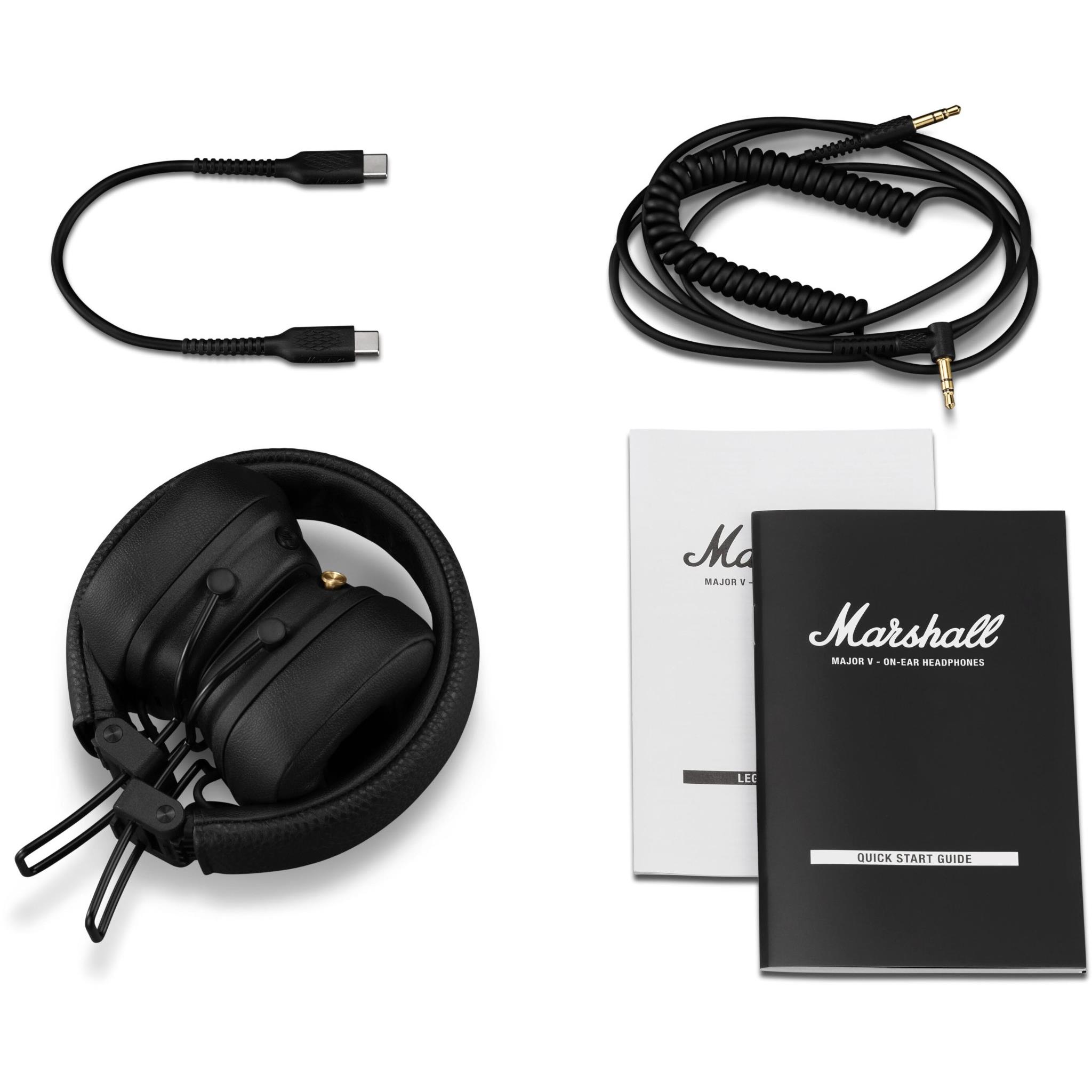 Marshall Major V ワイヤレスヘッドフォン　ブラック Amazon.com: Marshall Major V On-Ear Wireless Bluetooth Headphones