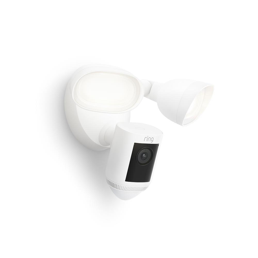 Ring Floodlight Security Camera Pro 2K Wired (White)