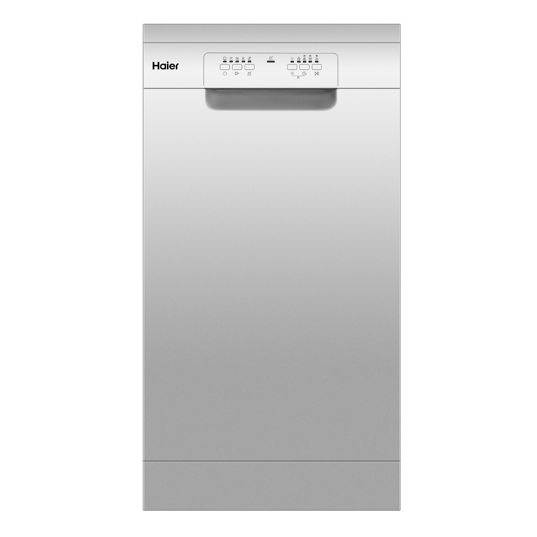 Haier HDW10F1S1 10 Place Compact Freestanding Dishwasher (Silver)