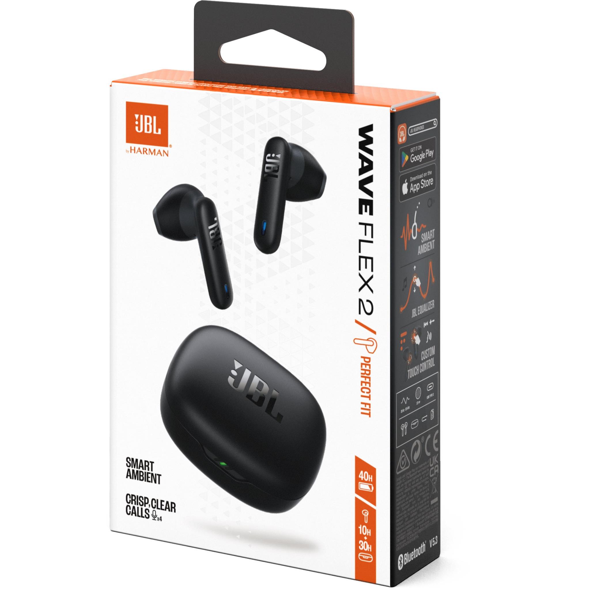 JBL Wave Flex 2 True Wireless In-Ear Headphones (Black) - JB
