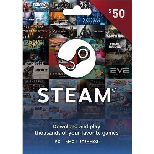 Steam Wallet $50 Gift Card [In-store only]