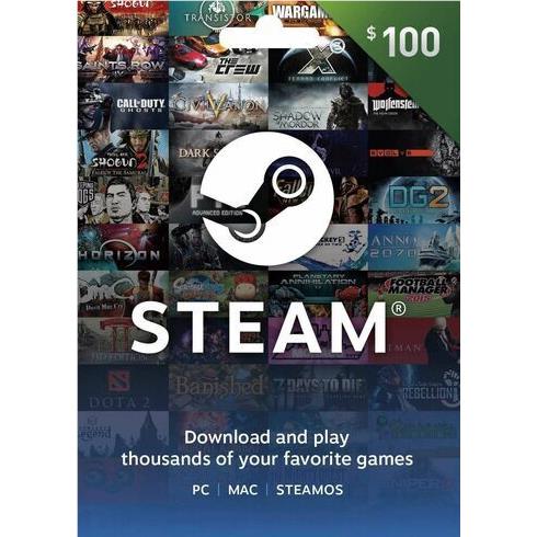 Steam Wallet $100 Gift Card [In-store only]