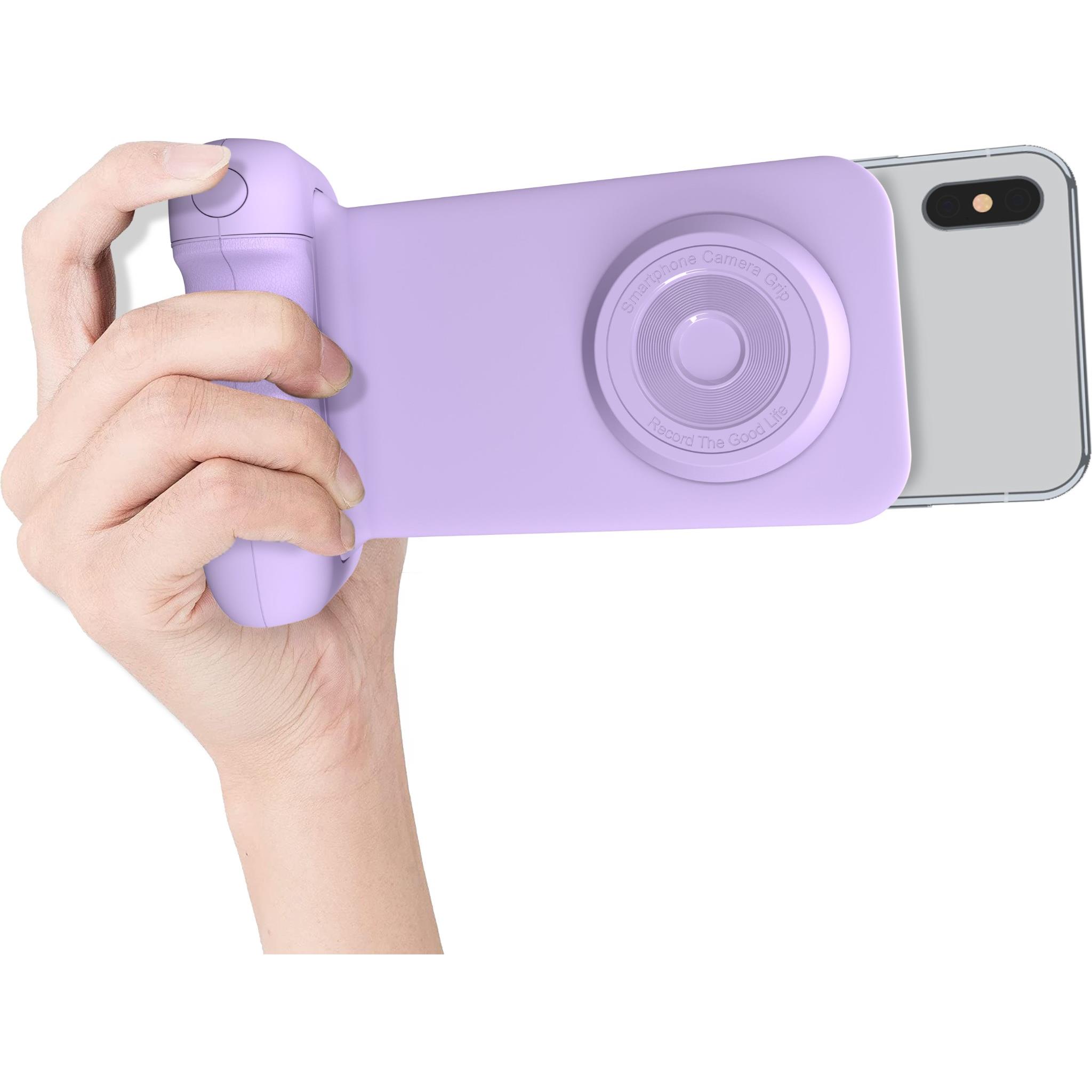 XCD Bluetooth Smart Phone Camera Grip and Charging Stand (Purple)