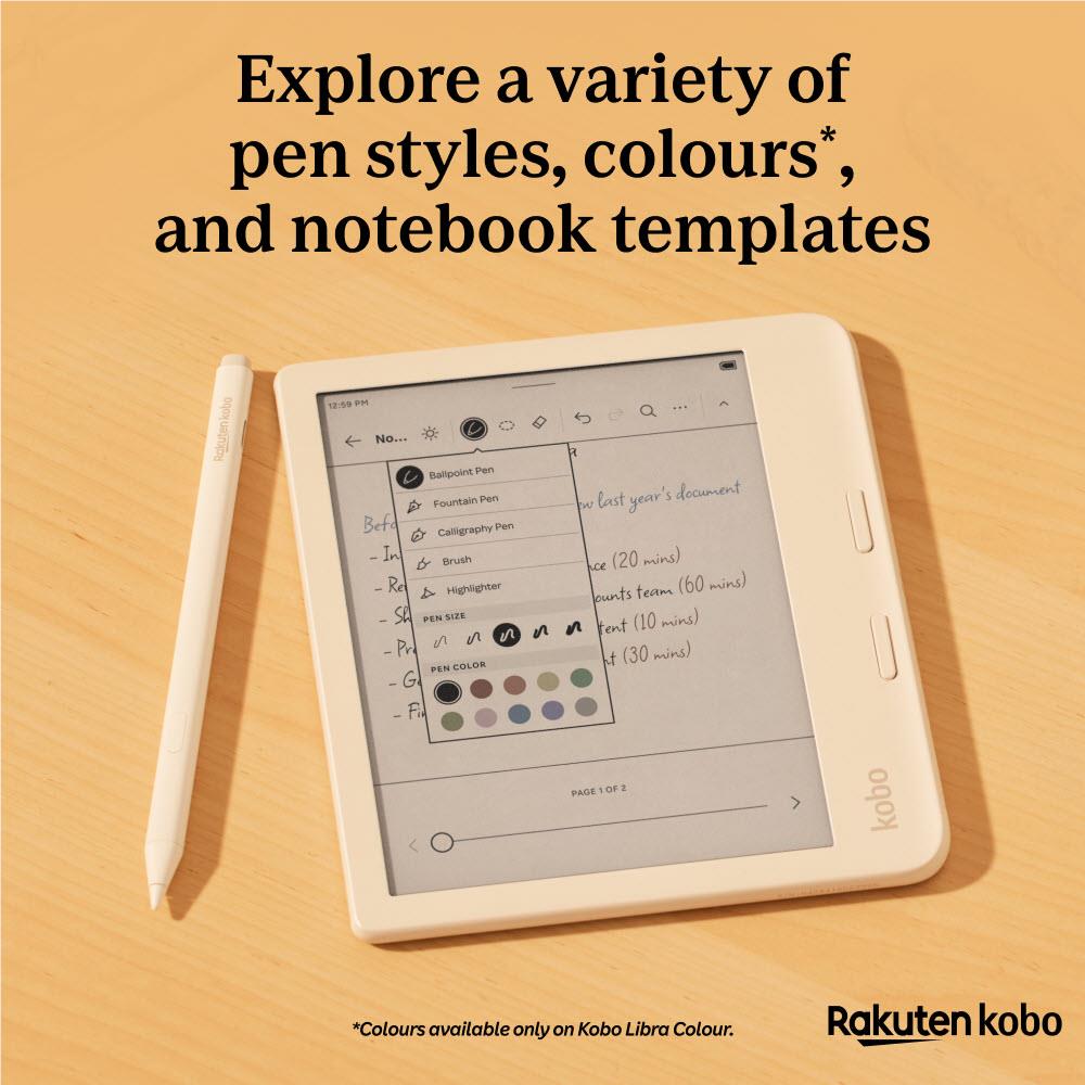Kobo Libra Colour ホワイト + Koboスタイラス2 ホワイト Buy the Kobo Stylus 2 Pen - White Compatiable with Kobo