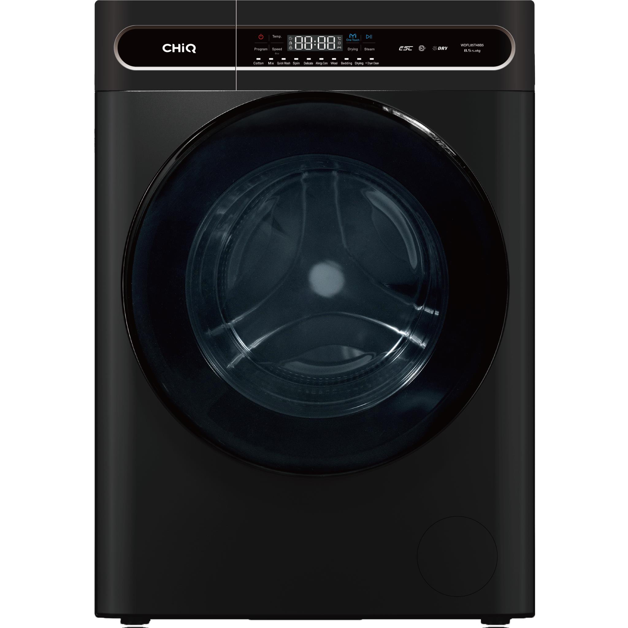 CHiQ WDFL85T48B5 8.5KG Front Load Washer & 5KG Dryer Combo (Black)