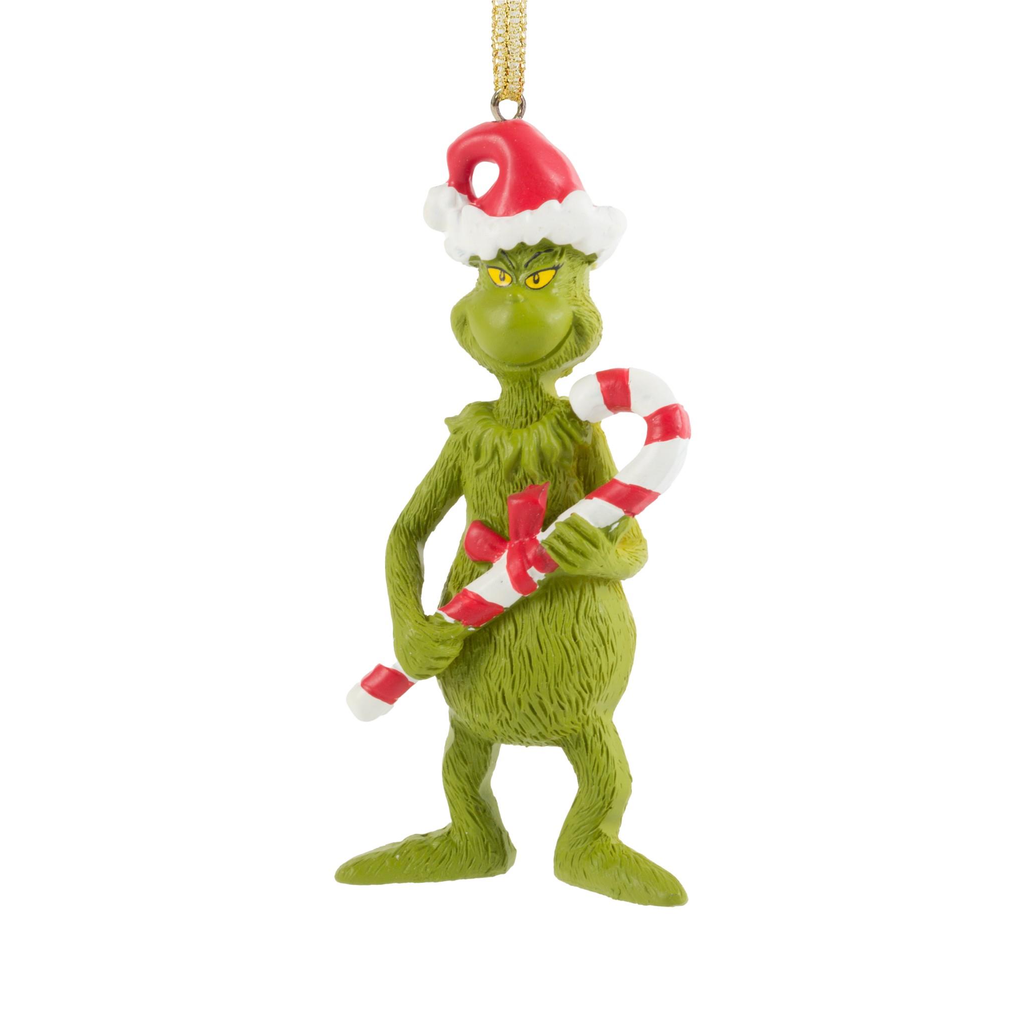 Grinch, The - Grinch With Candy Cane Christmas Ornament