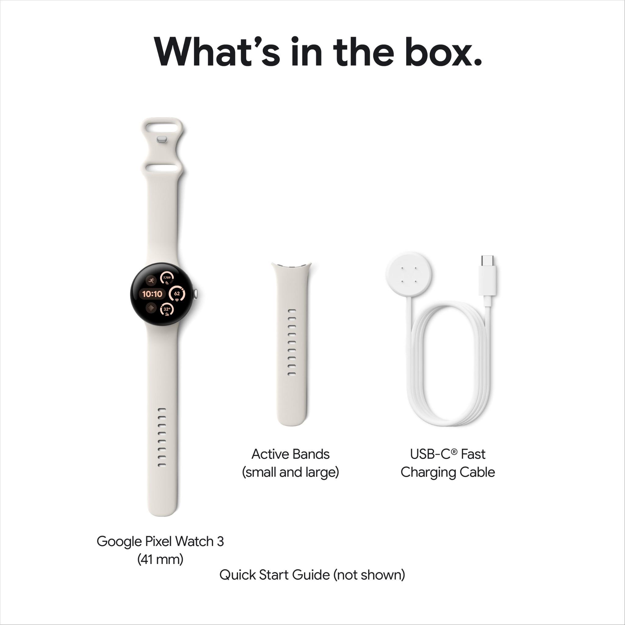 Google Pixel Watch 3 Wi-Fi 41mm (Silver with Porcelain