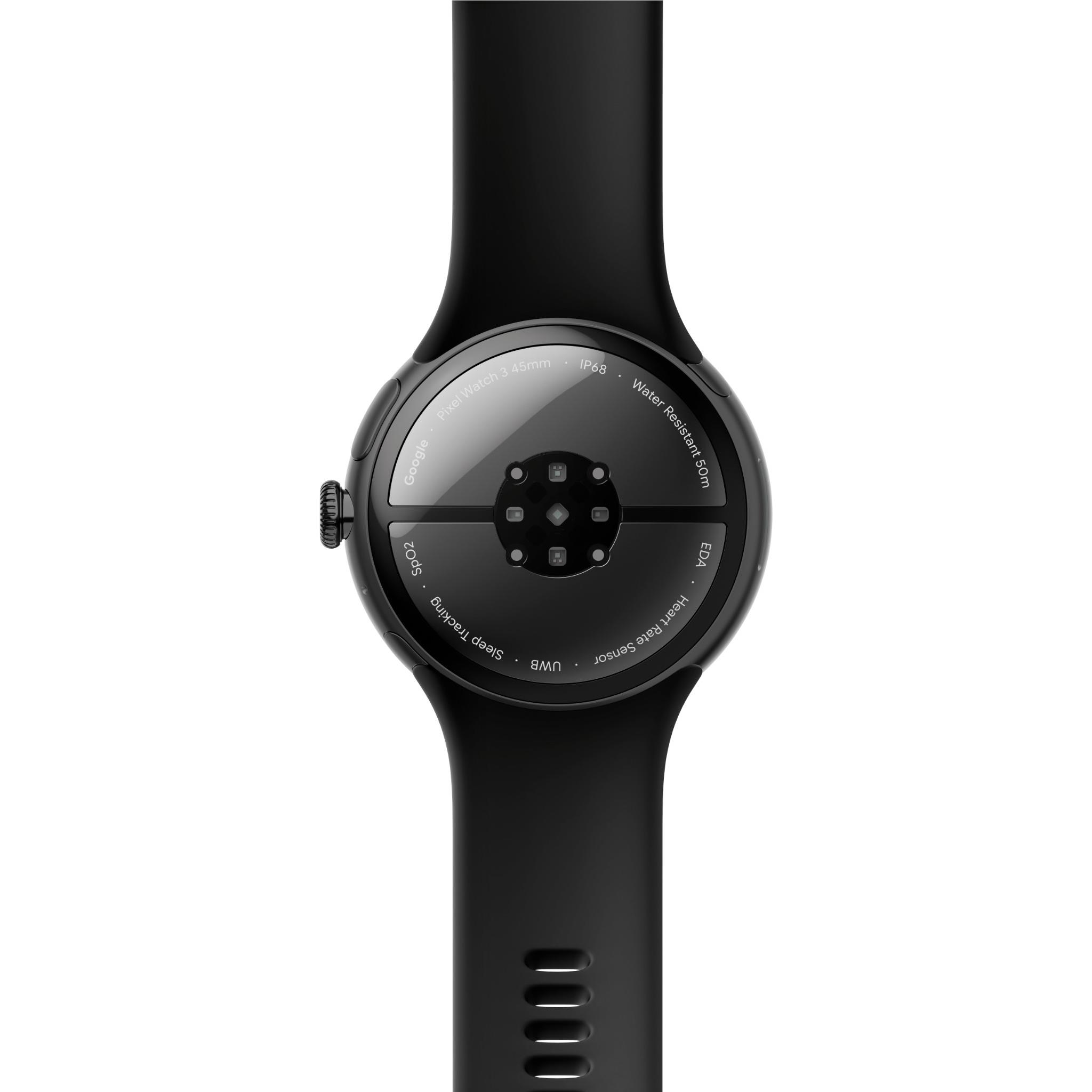 Google Pixel Watch 3 Wi-Fi 45mm (Matte Black with Obisdian Active 