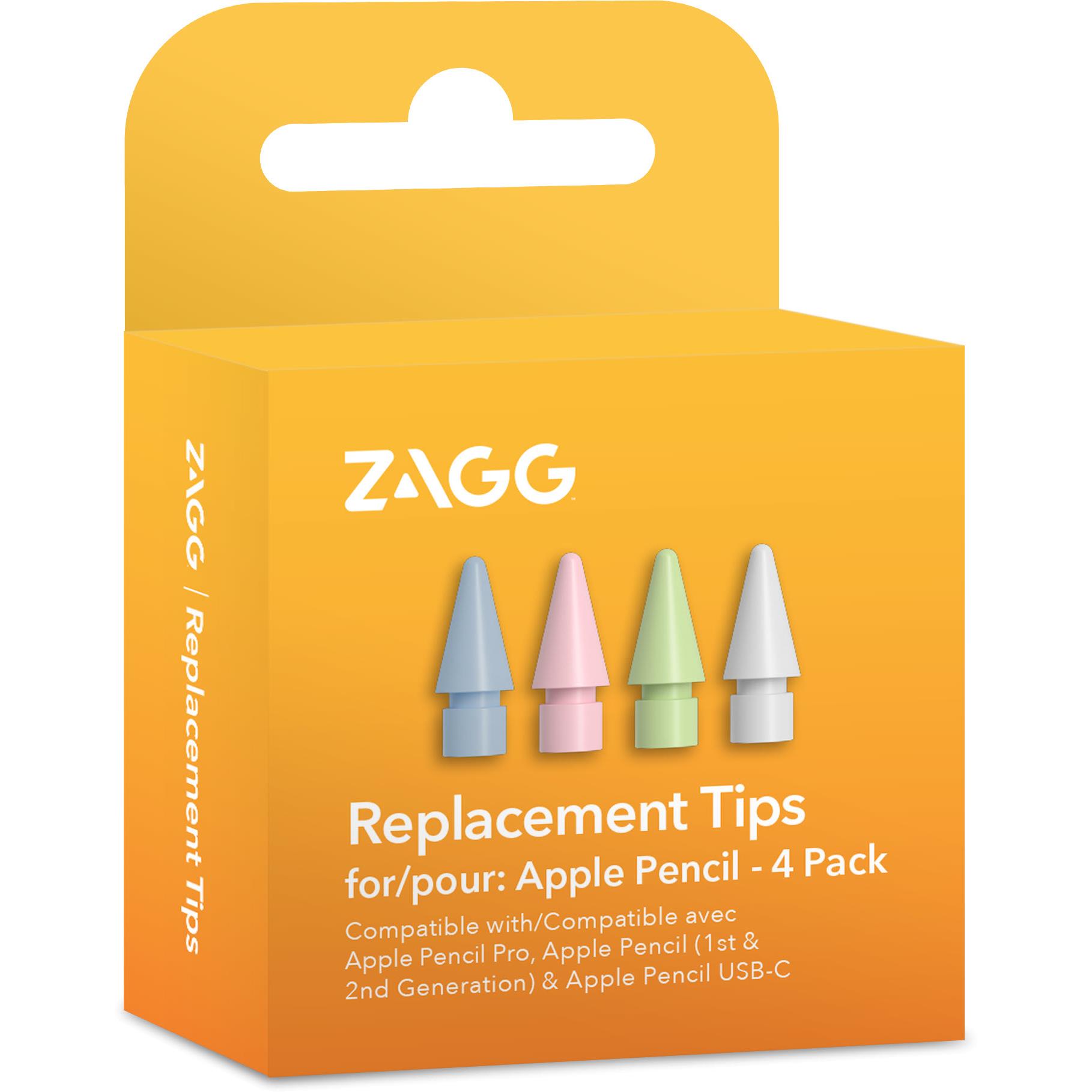 Zagg Apple Pencil Replacement Tips [4 Pack] (Pastel) - JB Hi-Fi