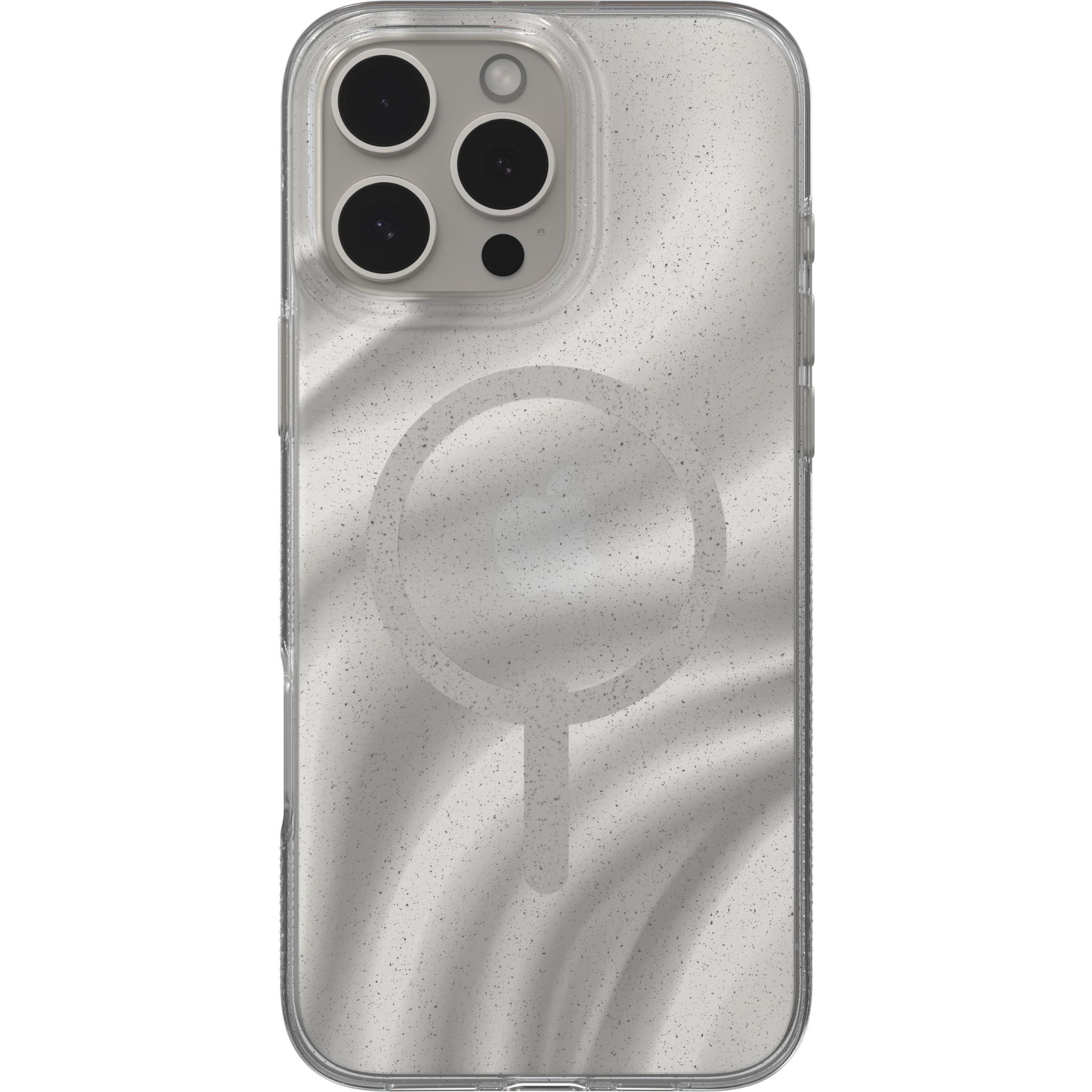 ZAGG Milan Snap Case for iPhone 16 Pro Max (White Swirl Glitter)