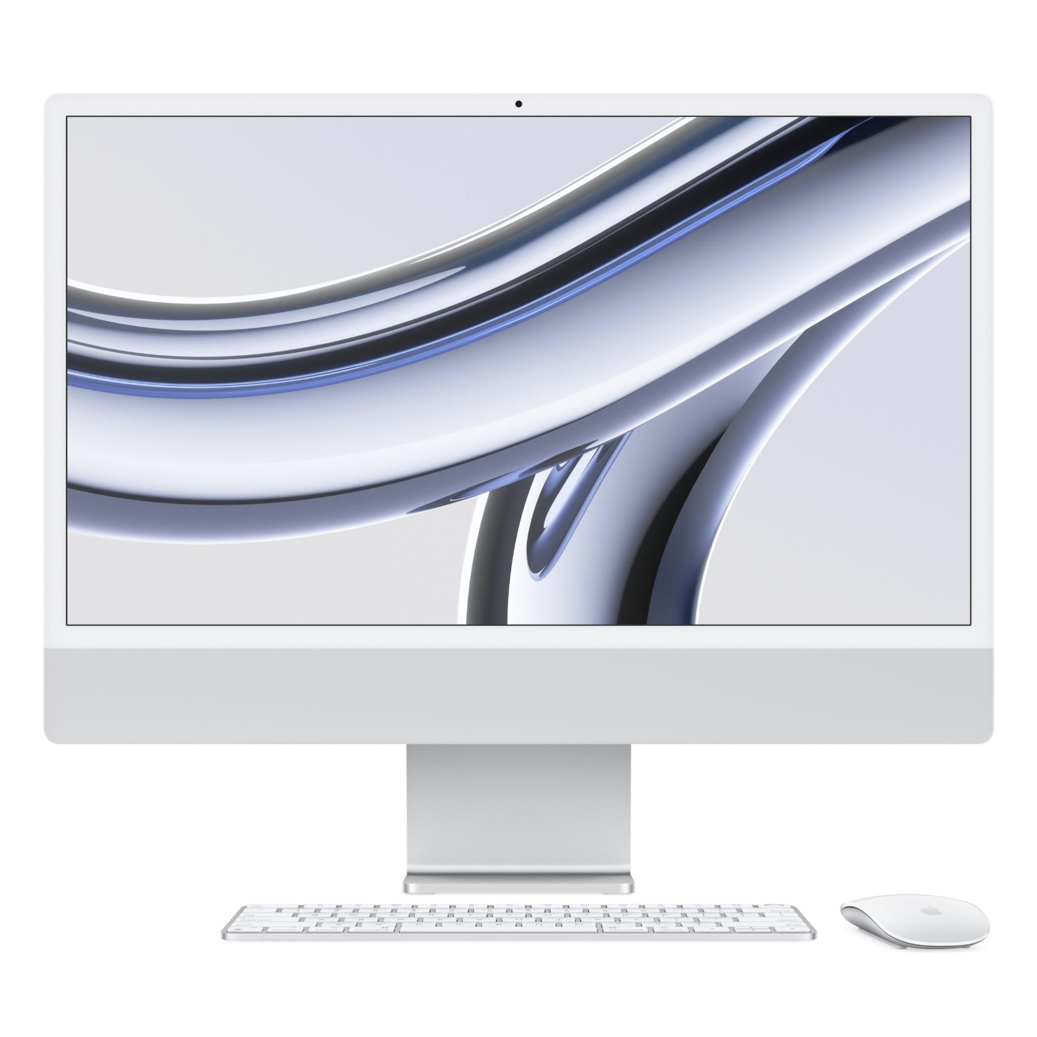 Apple iMac with Retina 4.5K Display 24-inch, M3 Chip 10-core GPU 256GB (Silver/2023) [~Refurbished]