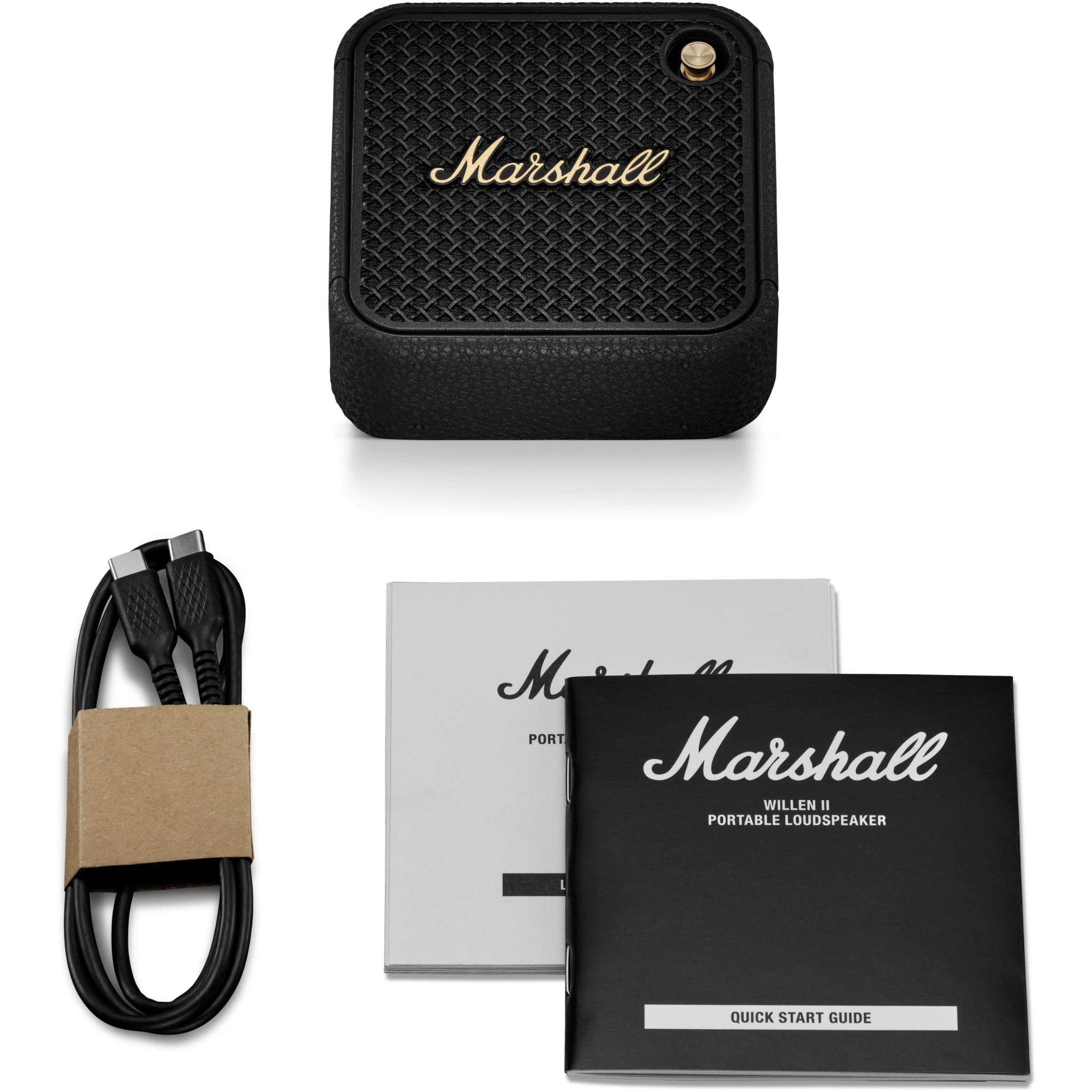 Marshall Willen II Portable Bluetooth Speaker (Black & Brass