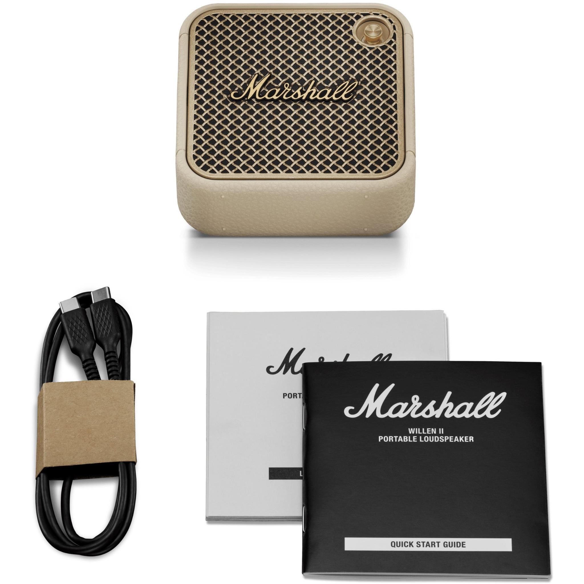 Marshall Willen II Portable Bluetooth Speaker (Cream) - JB Hi-Fi
