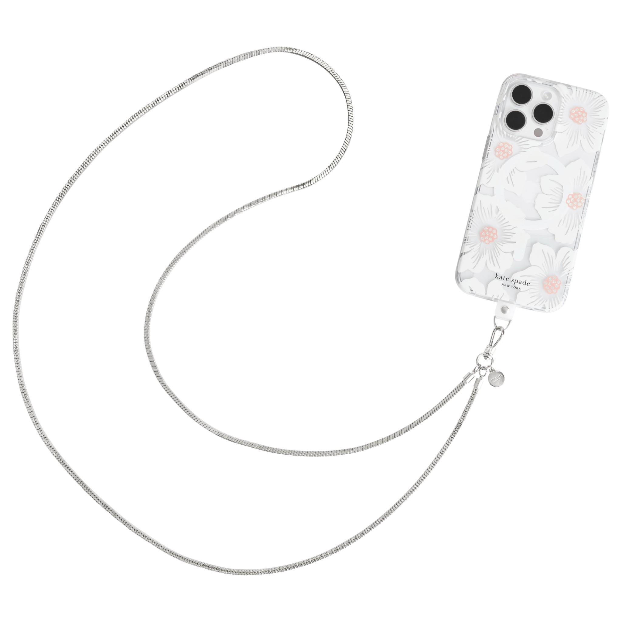 Kate Spade Crossbody Phone Strap (Heart of Silver)