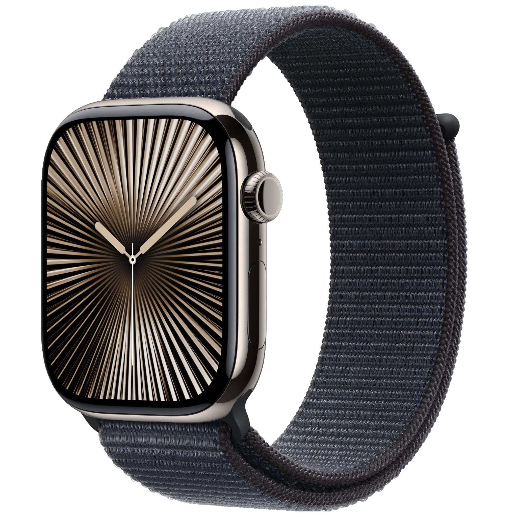 Apple Watch Series 10 46mm Natural Titanium Case GPS + Cellular Sport Loop [~Refurbished]