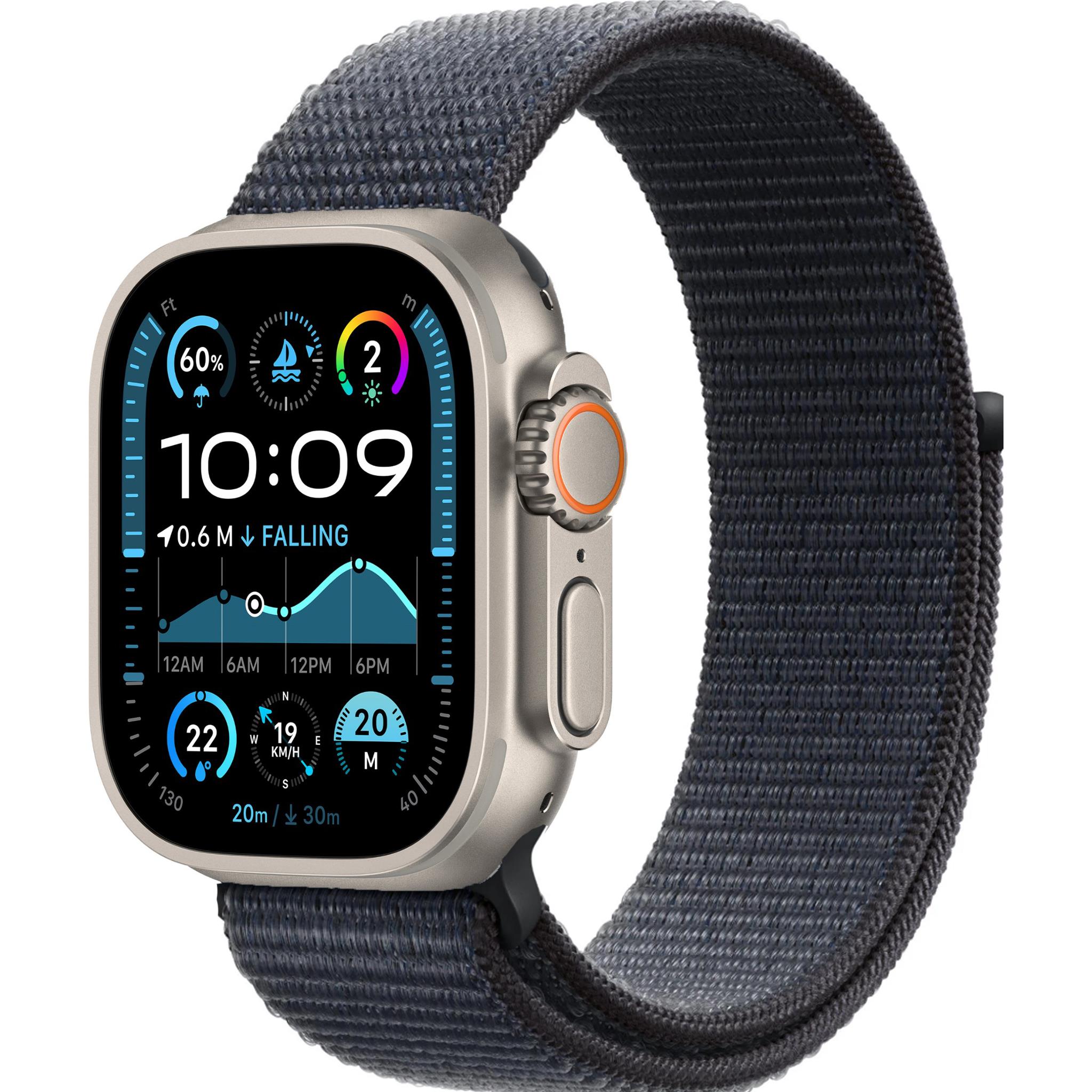 Apple Watch Ultra 2 49mm Natural Titanium Case GPS + Cellular Sport Loop [~Refurbished]