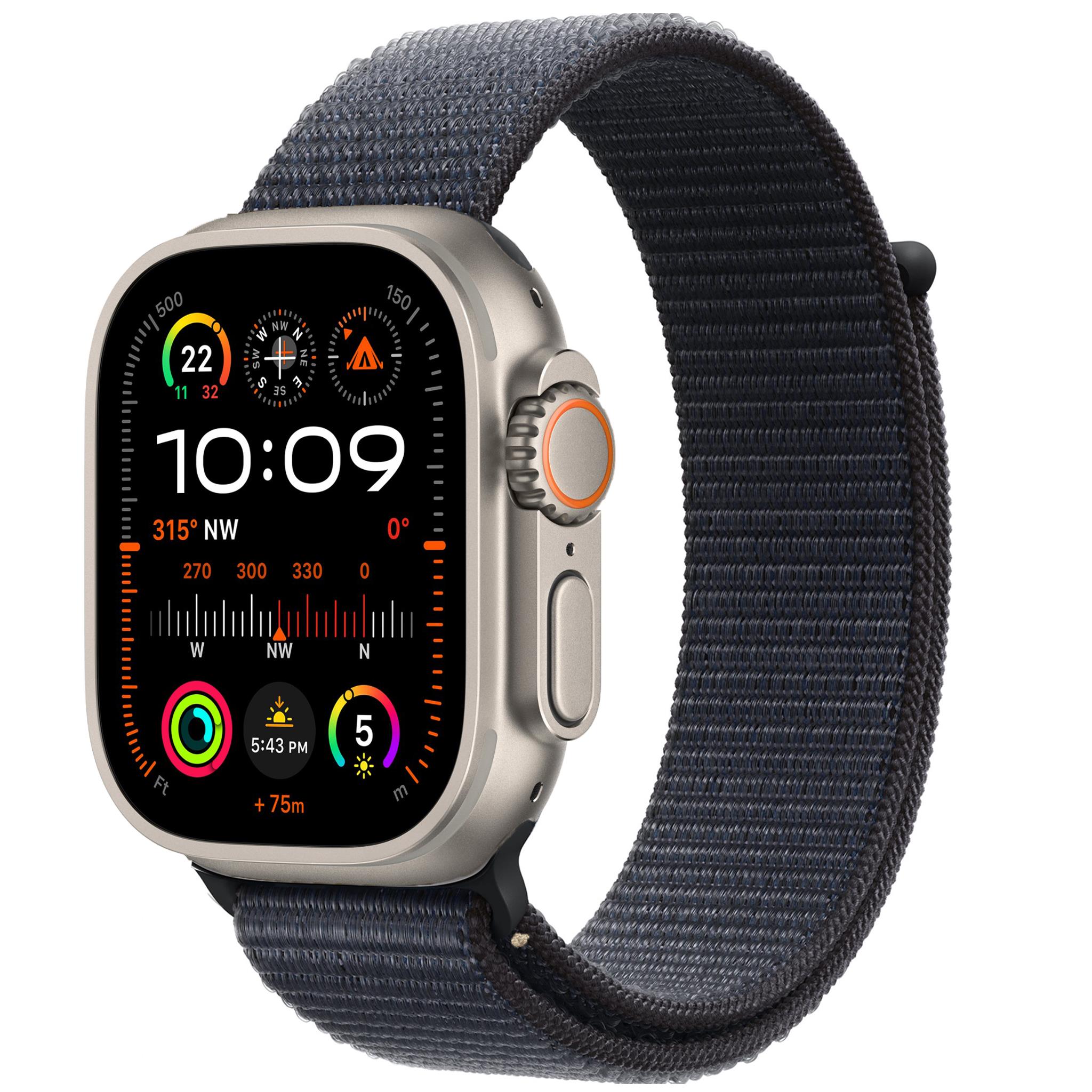 Apple Watch Ultra 2 49mm Natural Titanium Case  GPS + Cellular Sport Loop [~Refurbished]