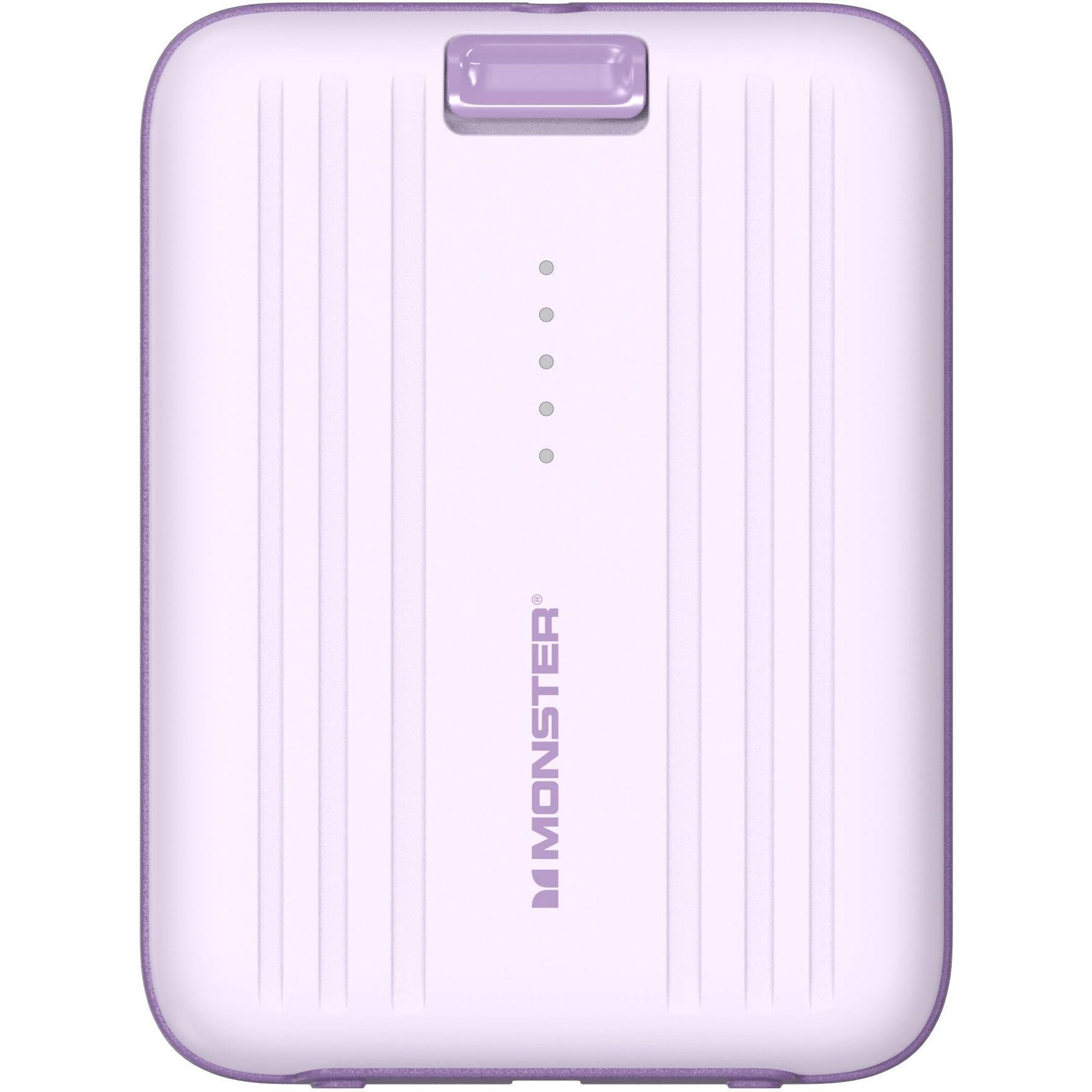 Monster 10K 22.5W Portable Power Bank (Purple)