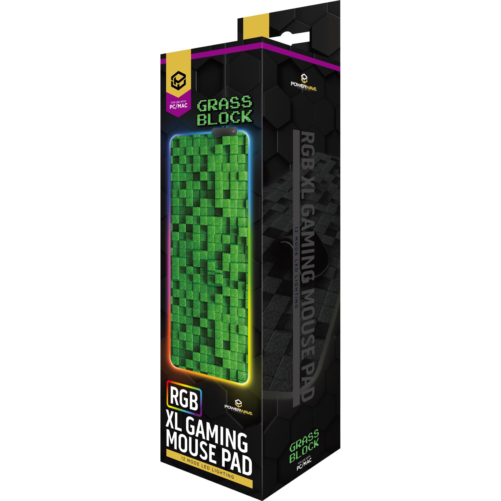Powerwave RGB XL Mouse Pad (Grass Block)