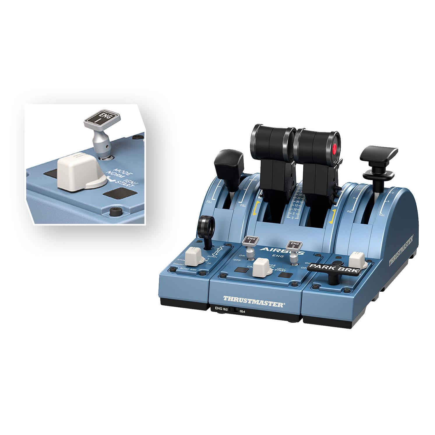 Thrustmaster TCA Airbus Edition 2点セット Thrustmaster TCA Quadrant Add-On Airbus Edition (PC
