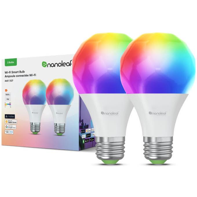 Nanoleaf Essentials Matter Wi-Fi E27 Smart Bulb (2-Pack)