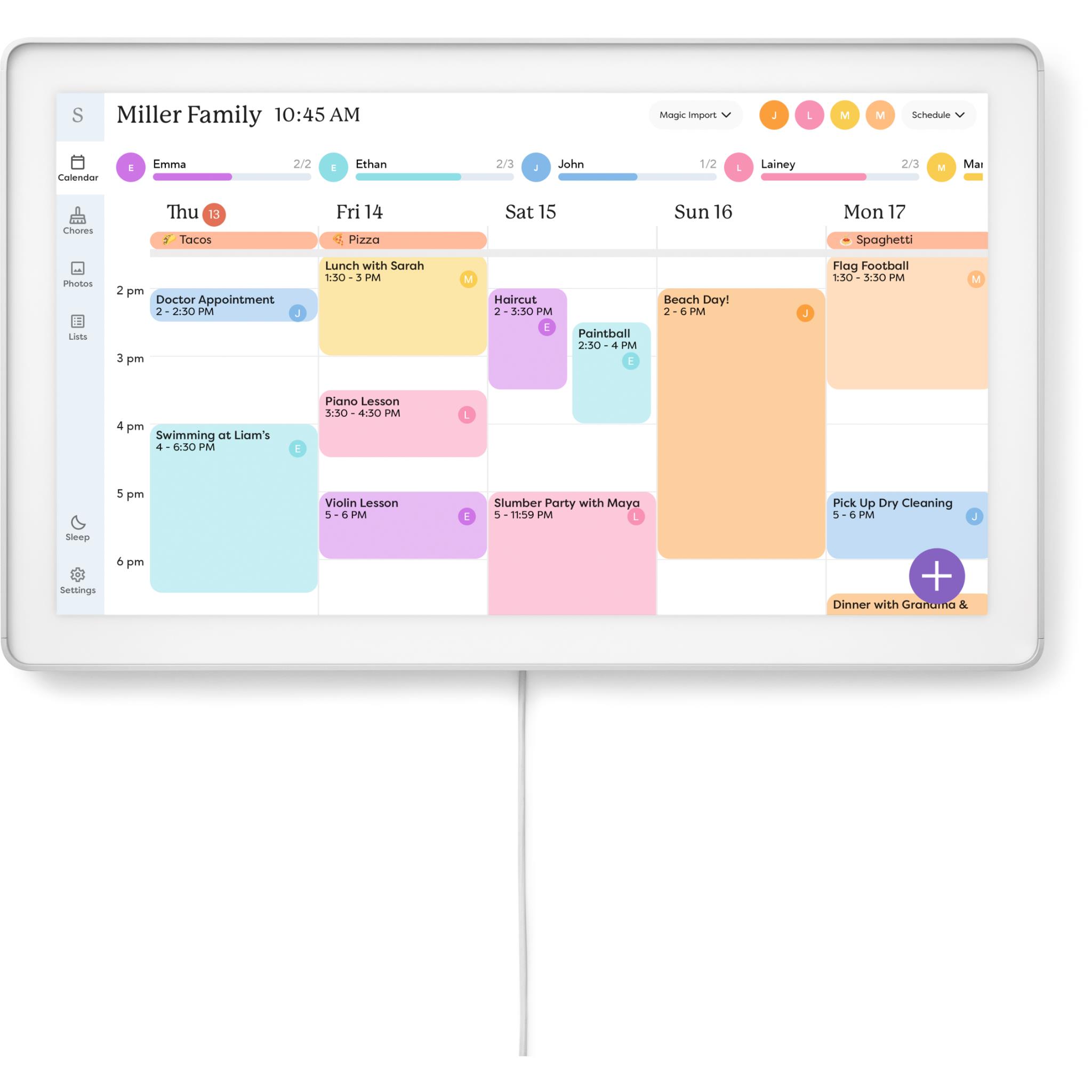 Skylight Calendar Max 27" (White)