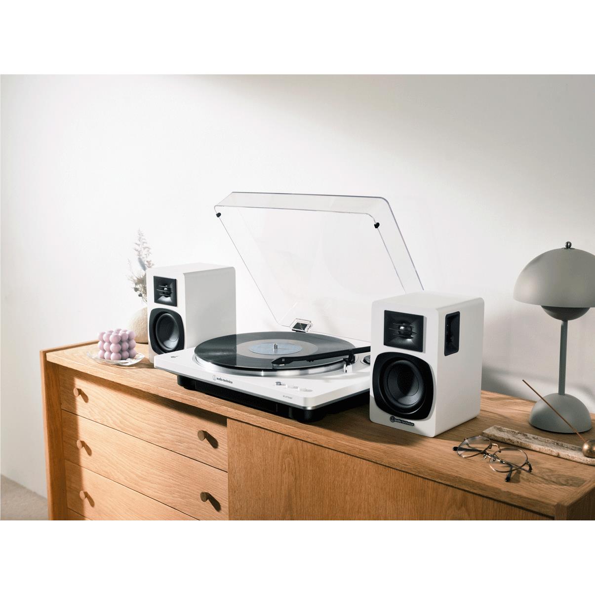 Audio-Technica AT-SP3X Bluetooth Bookshelf Speakers (White) - JB Hi-Fi Audio-Technica AT-SP3X Bluetooth Bookshelf Speakers (White) - JB Hi-Fi