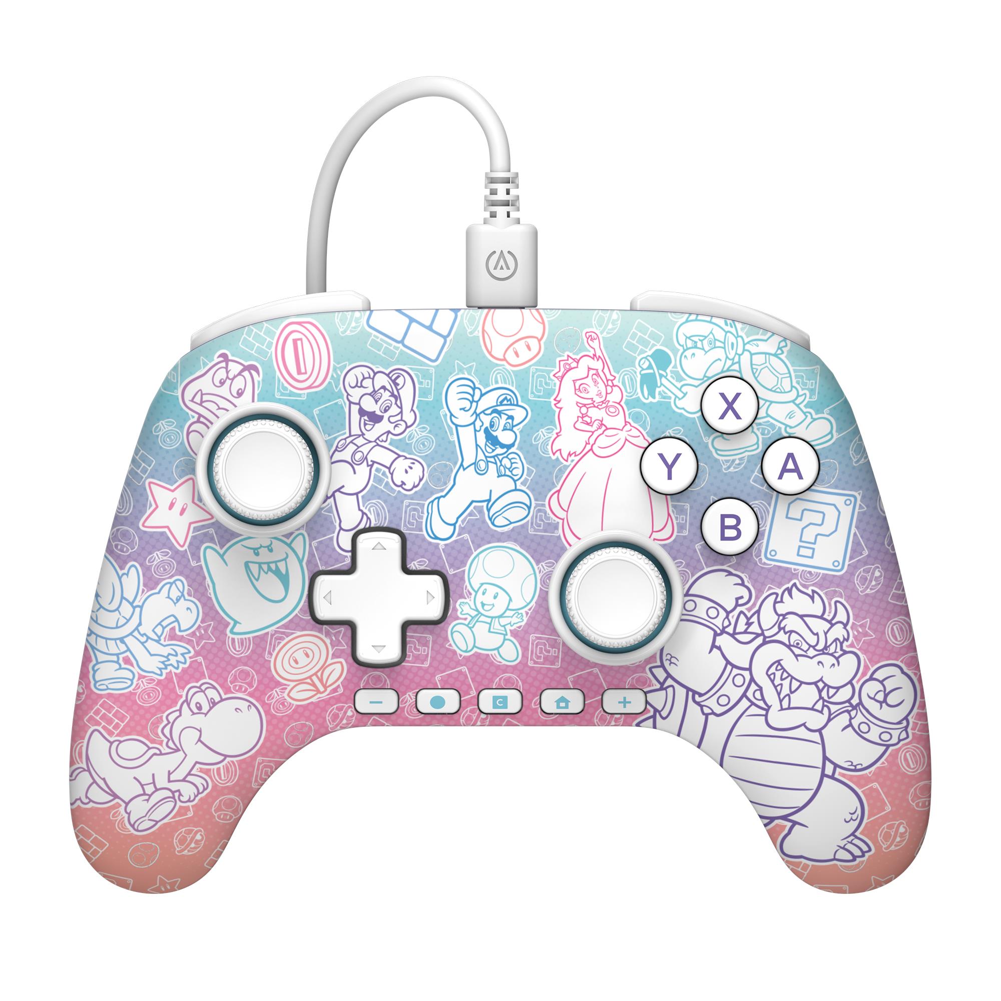 PowerA Advanced Wired Controller with hall effect modules for Nintendo Switch 2 (Mushroom Kingdom)
