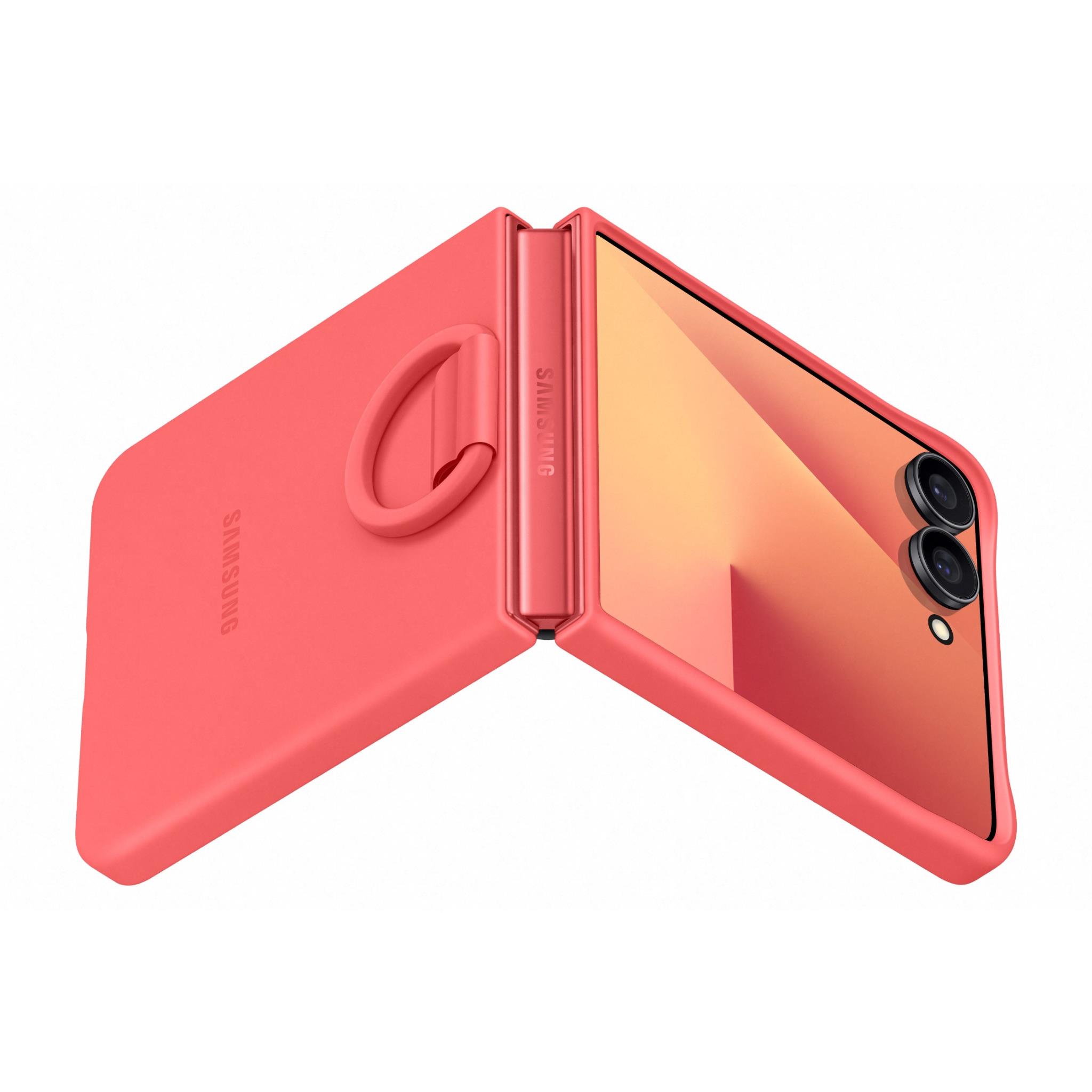 Samsung Silicone Ring Case for Galaxy Z Flip7 (Red)