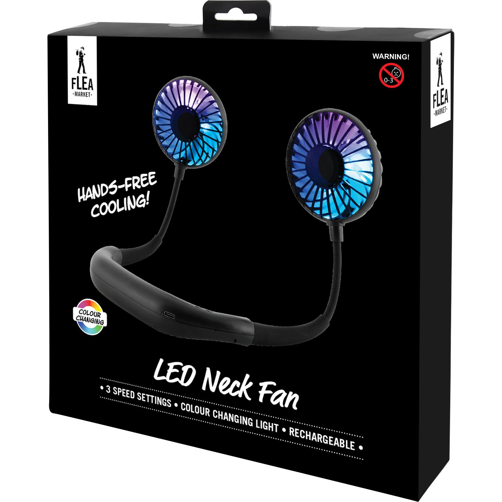 Flea Market Neck Fan with Lights JB Hi-Fi