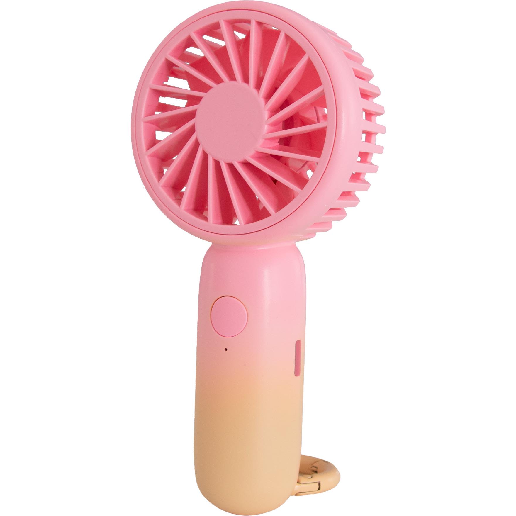 Flea Market Mini Handheld Fan (Pink/Peach)