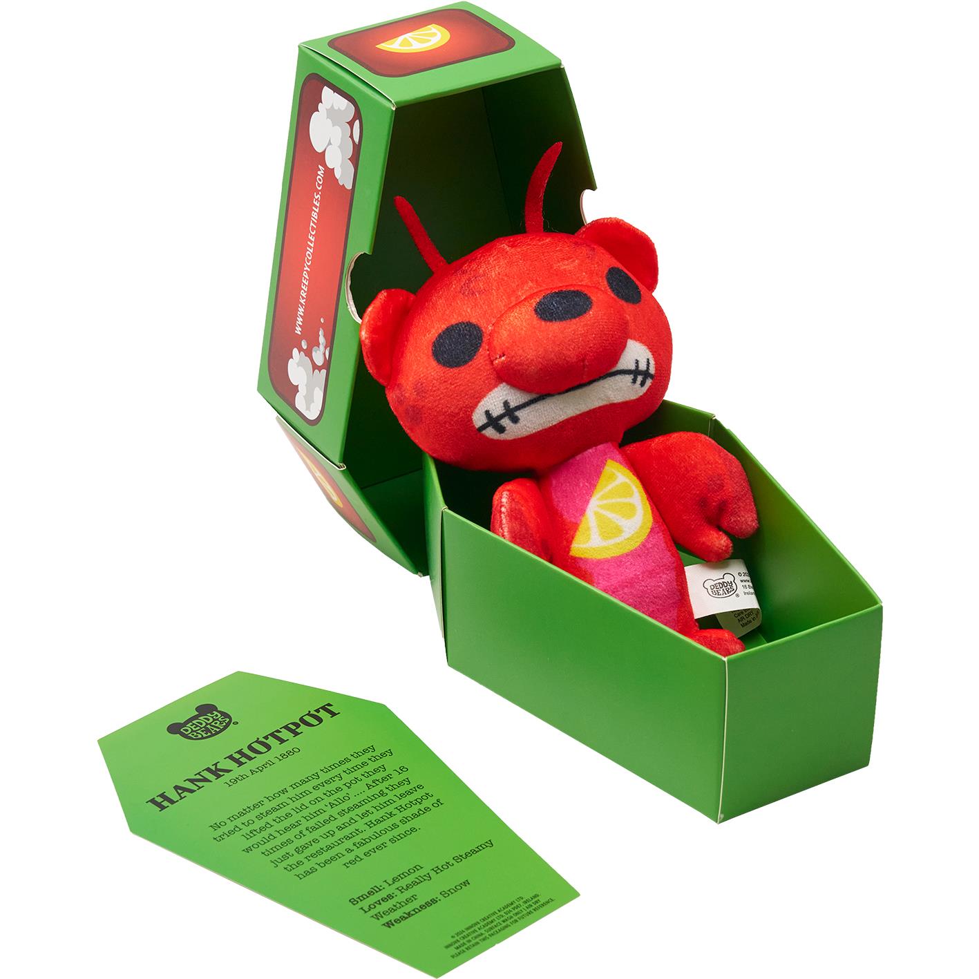Hank Hotpot Deddy Bear Plush In Coffin - JB Hi-Fi