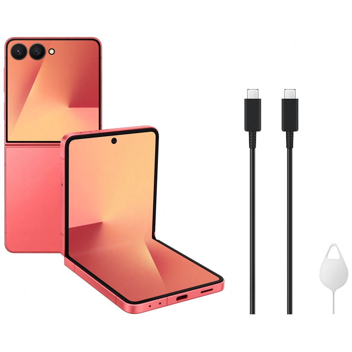 Samsung Galaxy Z Flip7 5G 256GB in Coral Red - JB Hi-Fi