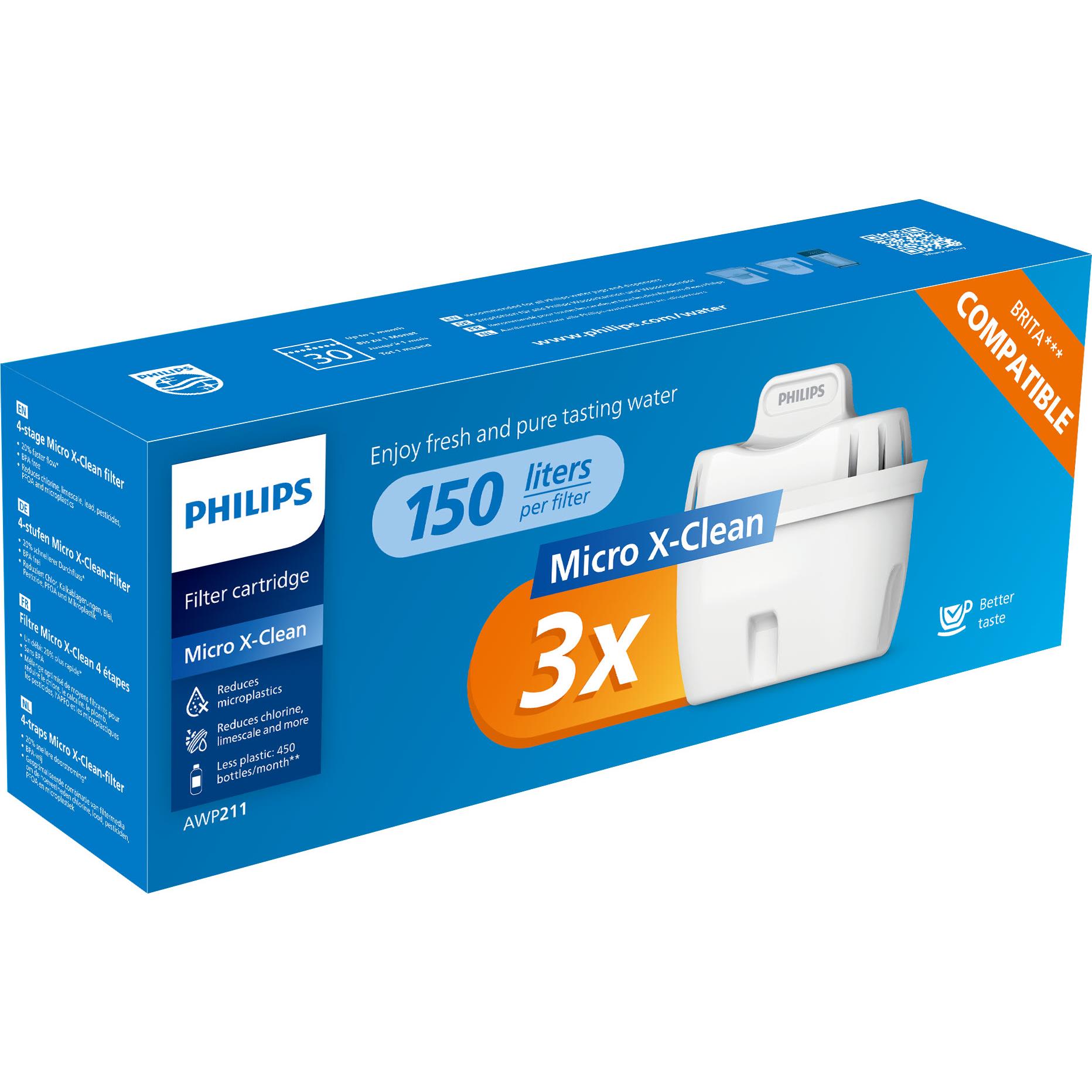 Philips 4-stage Micro X-Clean Jug Filter (3 Pack)