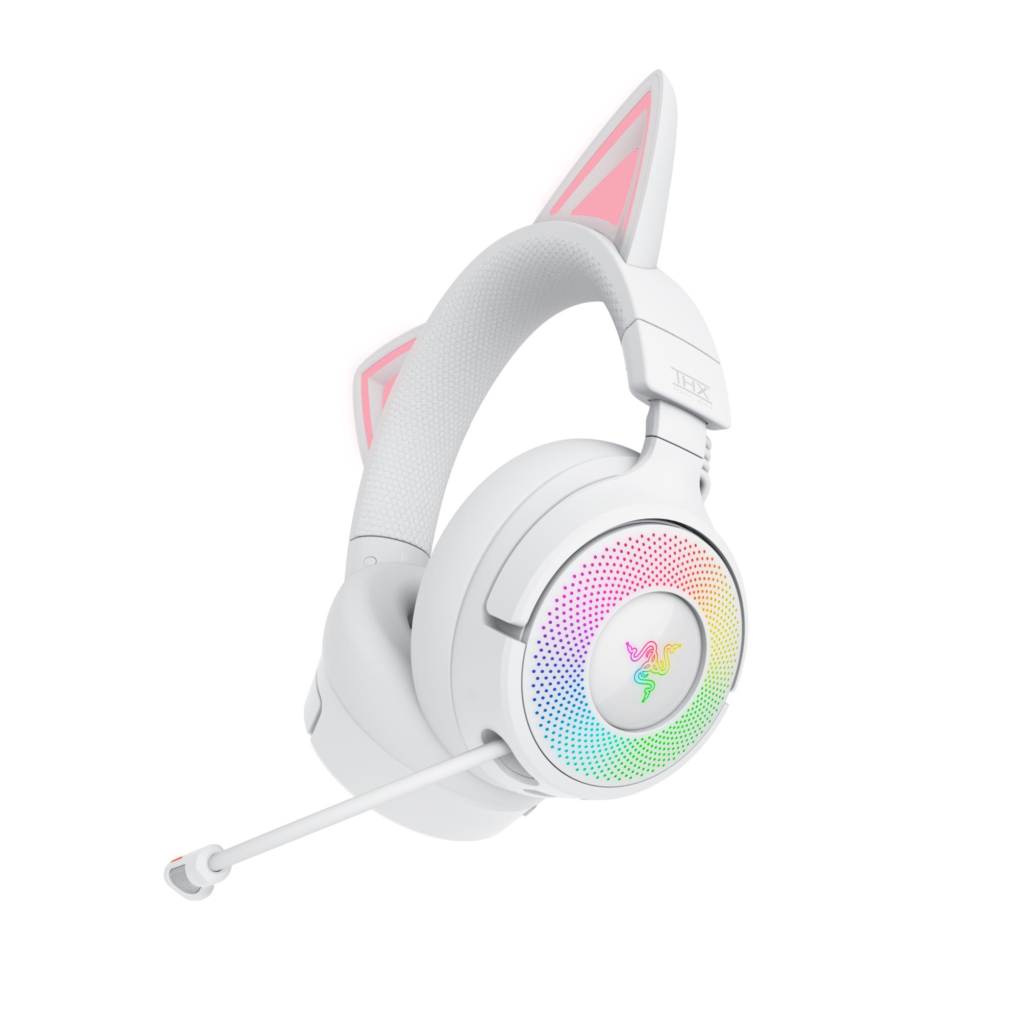 Razer Kraken Kitty V3 Pro - Wireless RGB Headset with Kitty Ears (White)