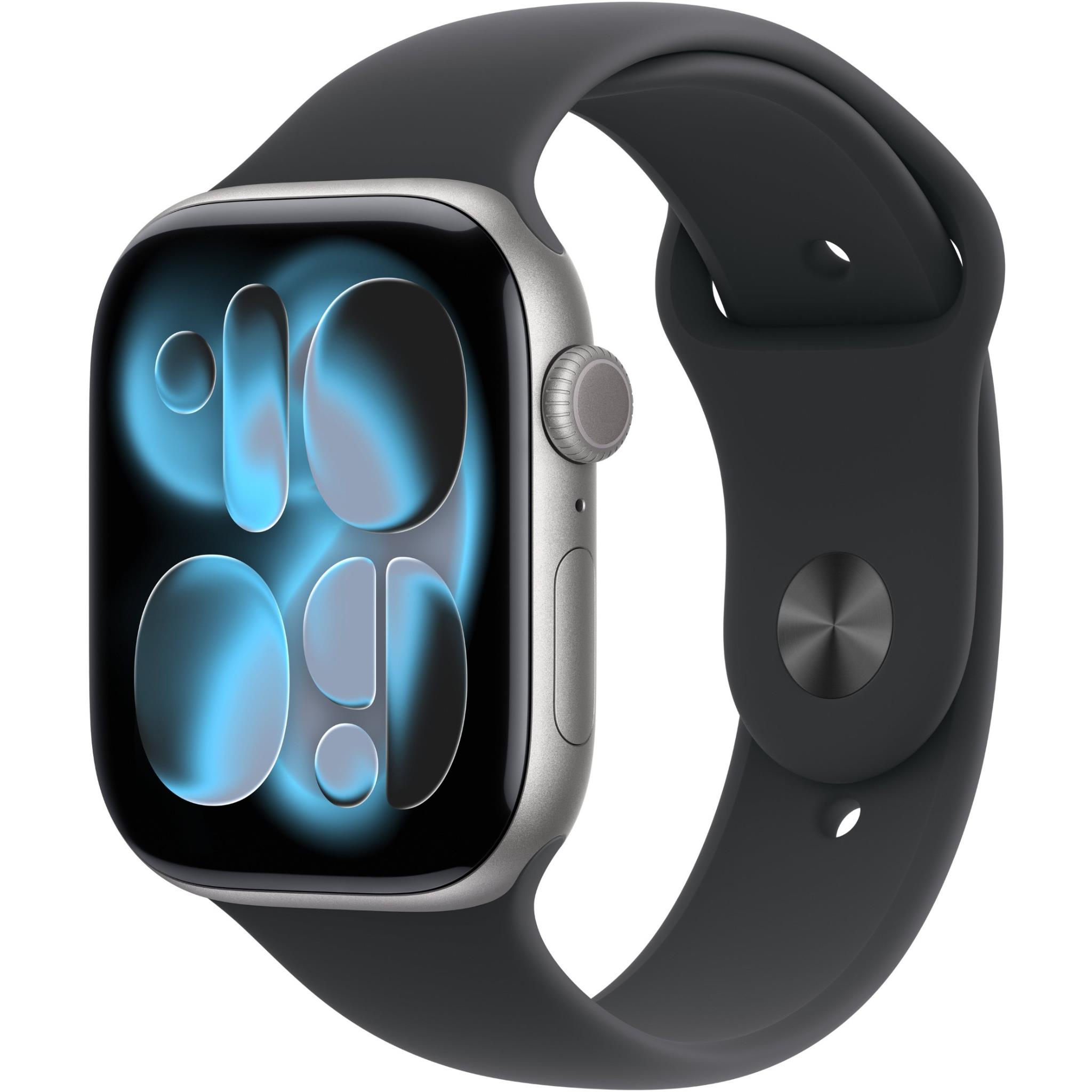 Apple Watch Series 11 46mm Space Grey Aluminium Case GPS + Cellular Sport Band (S/M) [Black]