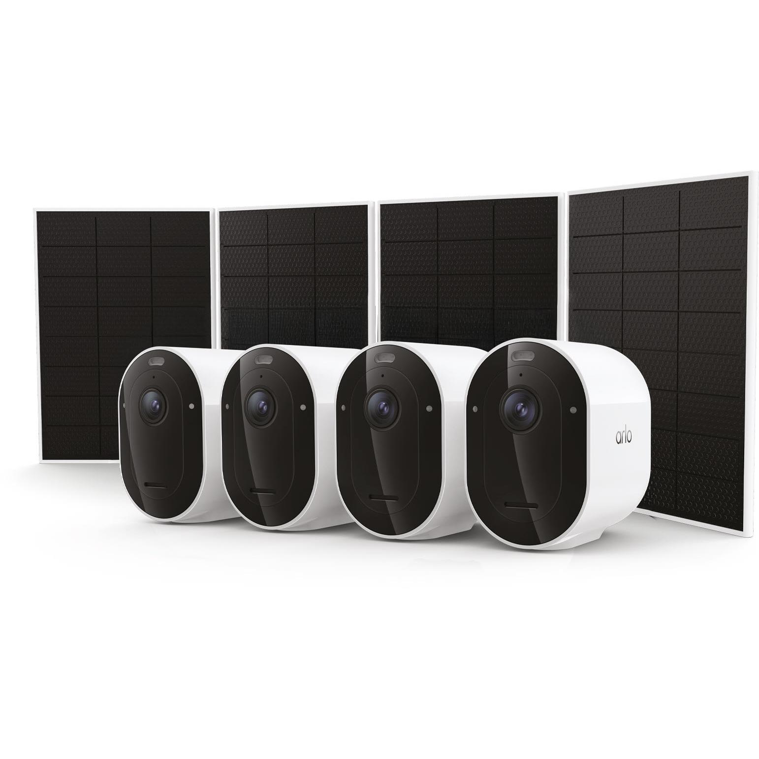 Arlo Pro 6 2K Outdoor Solar Security Camera Kit + 12M Subscription(4 Pack)