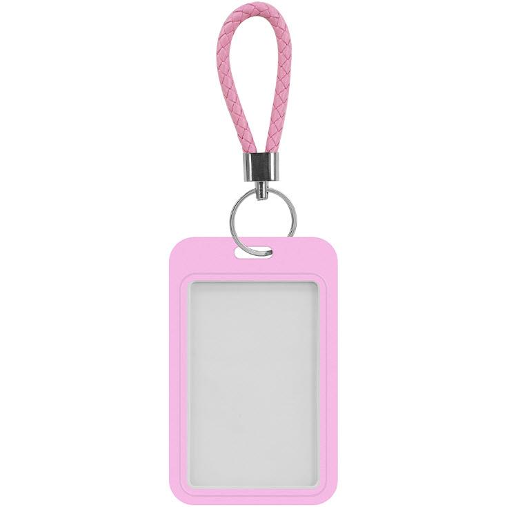 XCD Swipe Card Holder with Mini Wrist Strap (Pink)