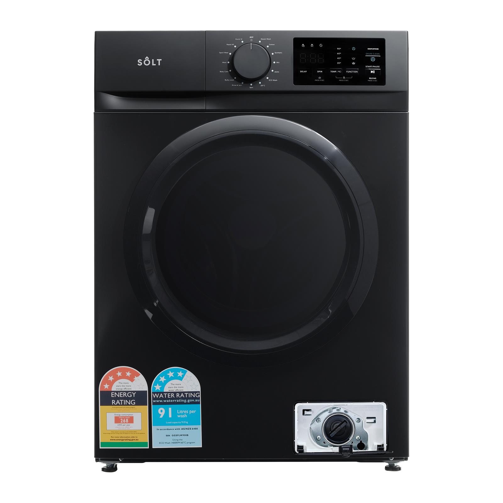 Solt GGSFLW900B 9kg Front Load Washer (Black)