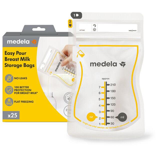 Medela Easy Pour Breast Milk Storage Bags (25 Pack)