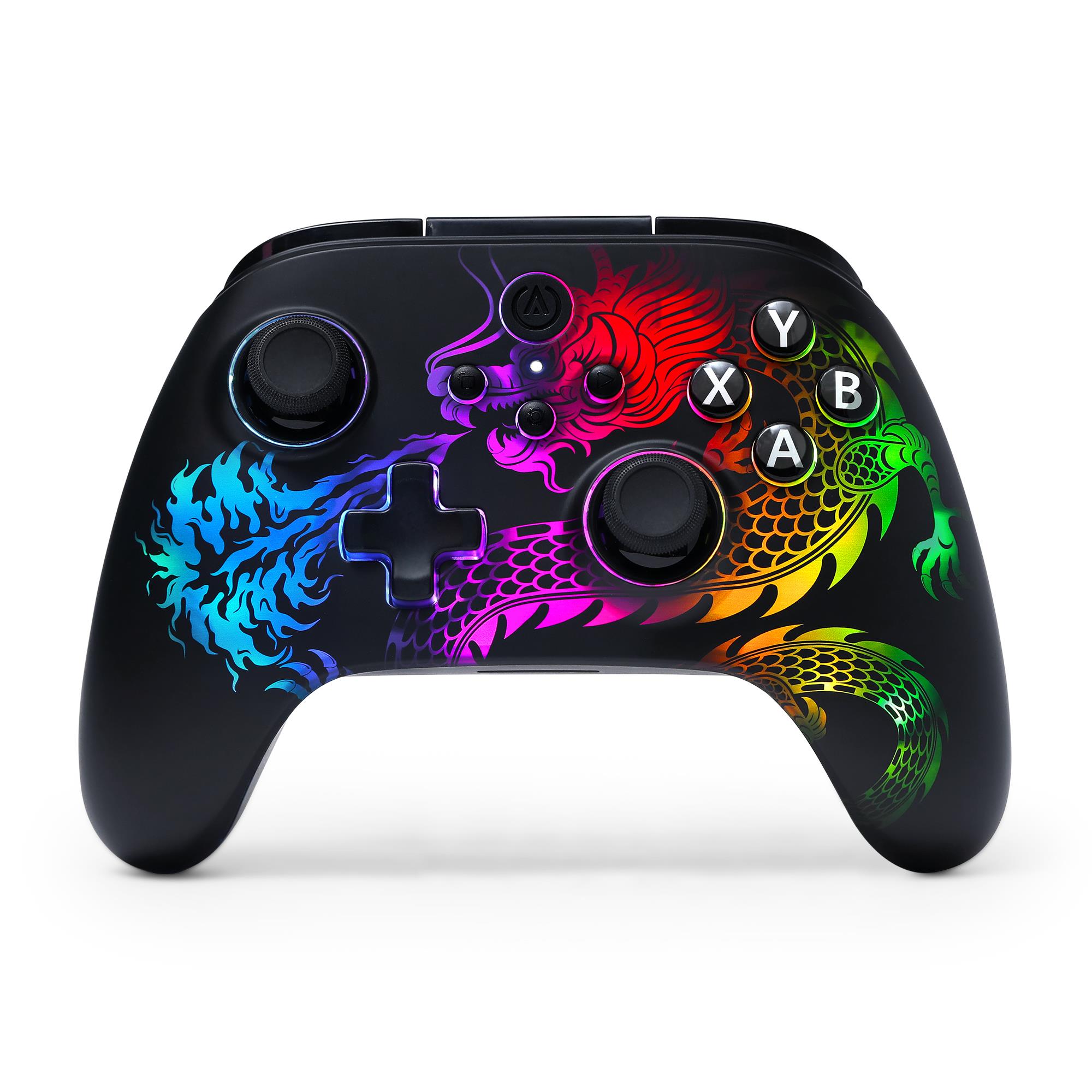 PowerA Battle Dragon Advanced Wireless Controller with Lumectra for PC (Ghost Dragon)