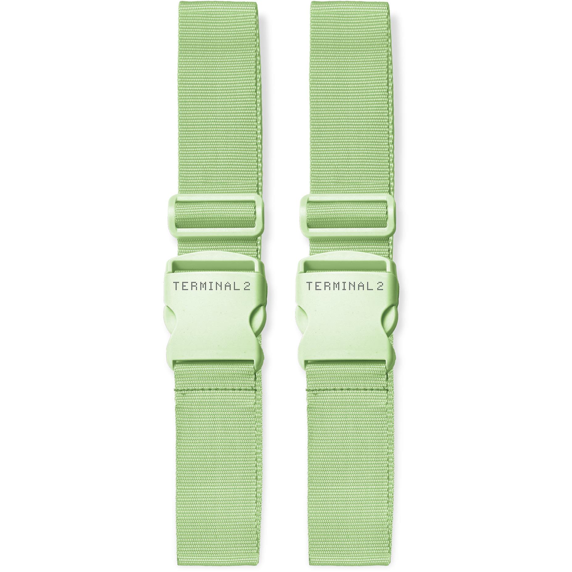 Terminal 2 Luggage Straps 2 Piece (Green)