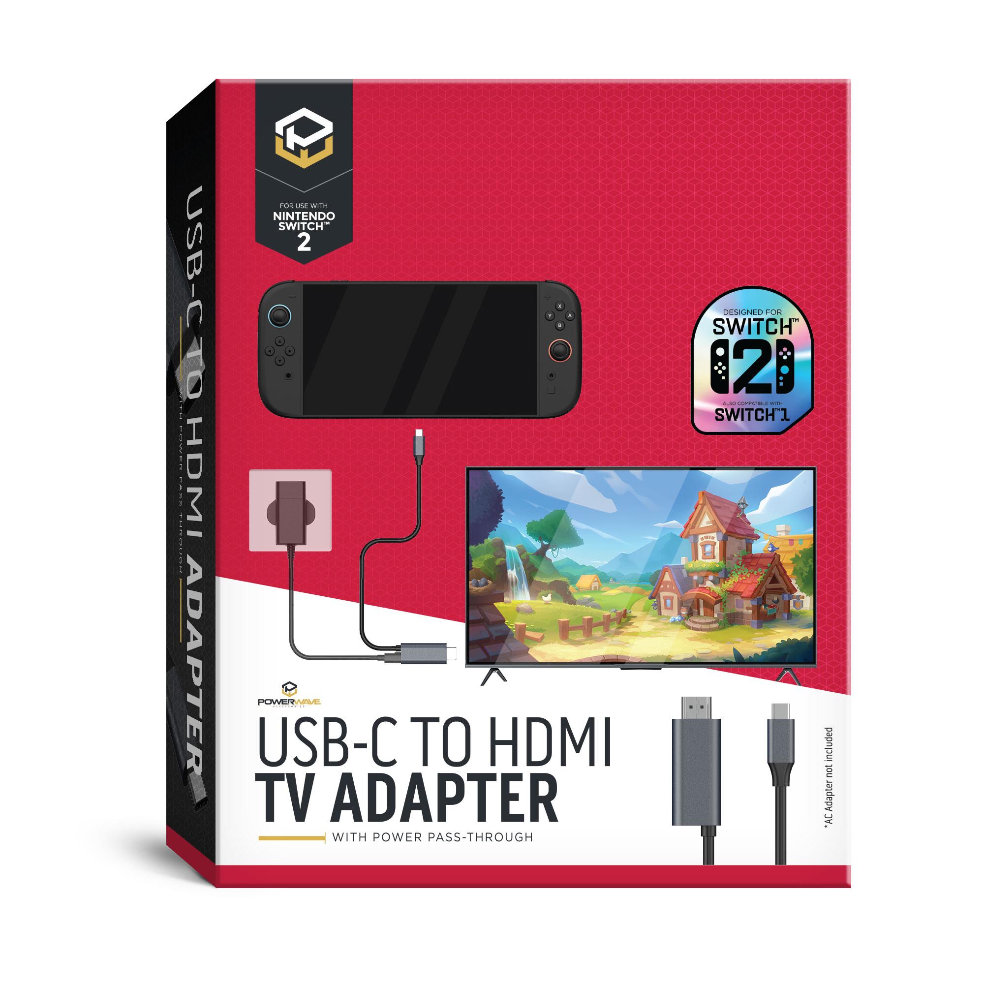 Powerwave Type-C to HDMI TV Adapter for Nintendo Switch 2