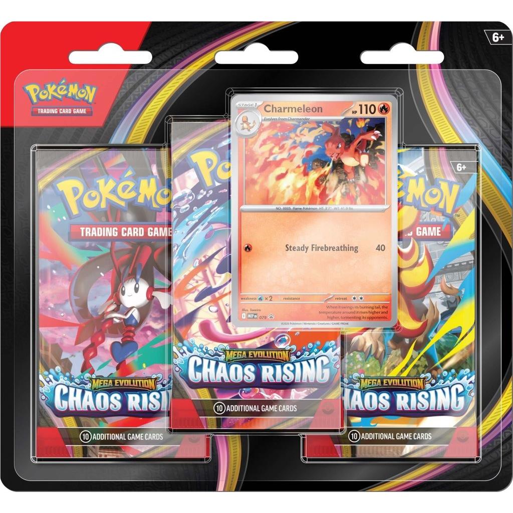 Pokemon TCG - Mega Evolutions 4: Chaos Rising Three-Booster Blister