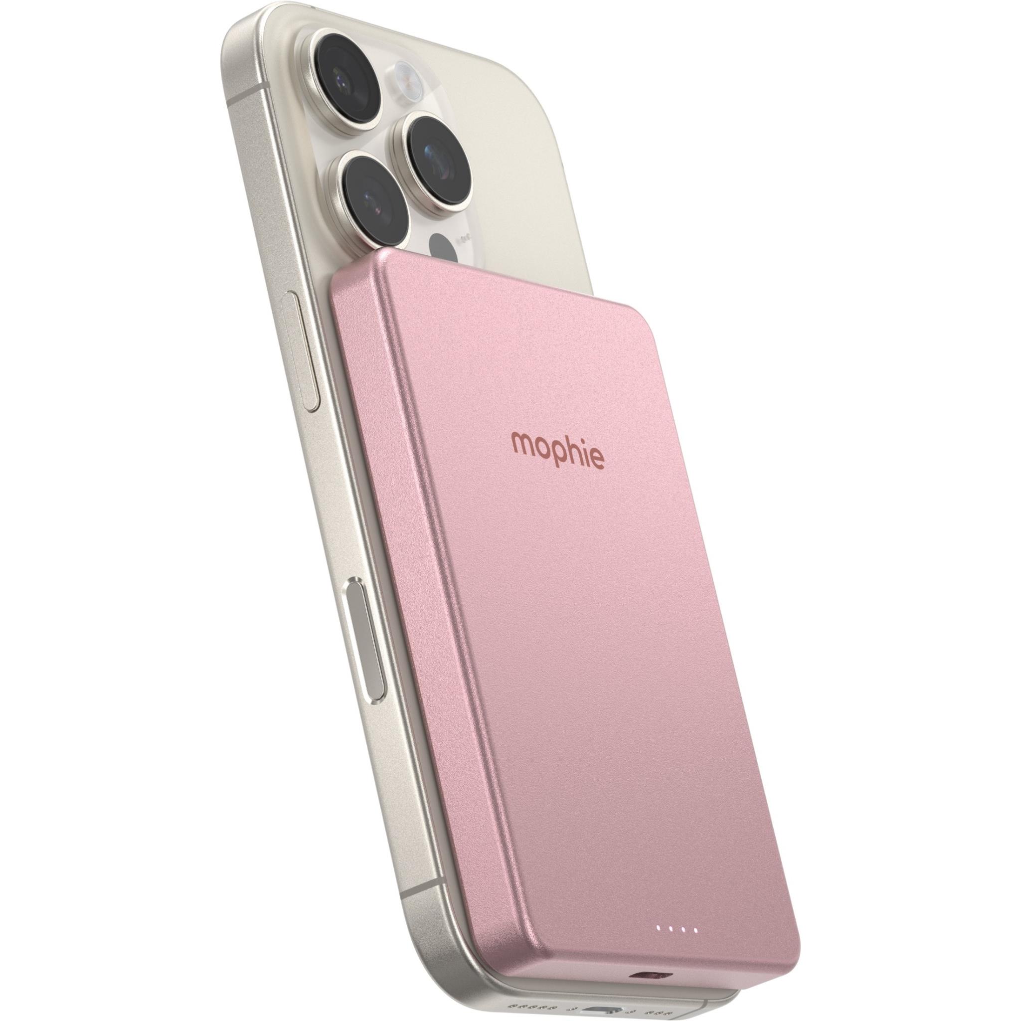 mophie Snap+ Powerstation Mini 5K Magnetic Power Bank (Rose Gold)