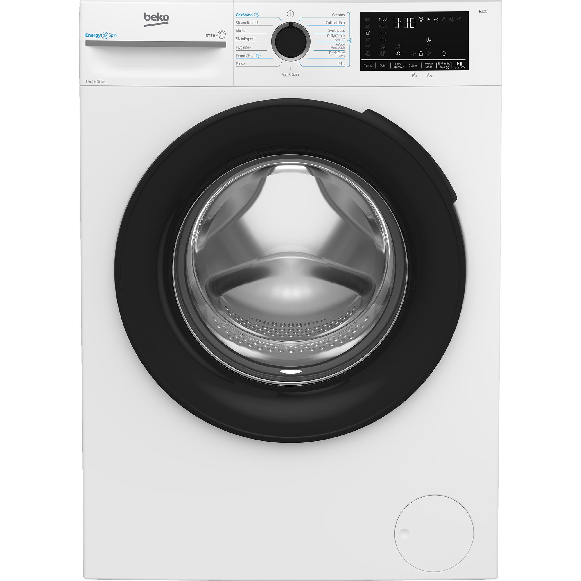 Beko BFLB8010W 8kg Front Load Washer with Steam